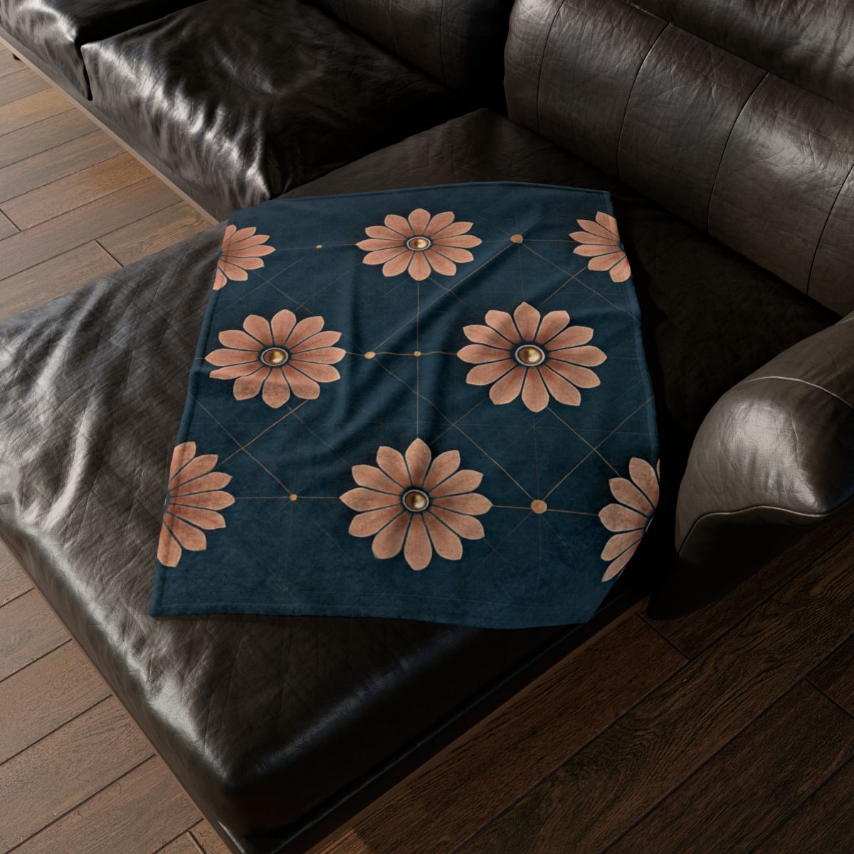 Blossom Orbit Grid decorative home blankets