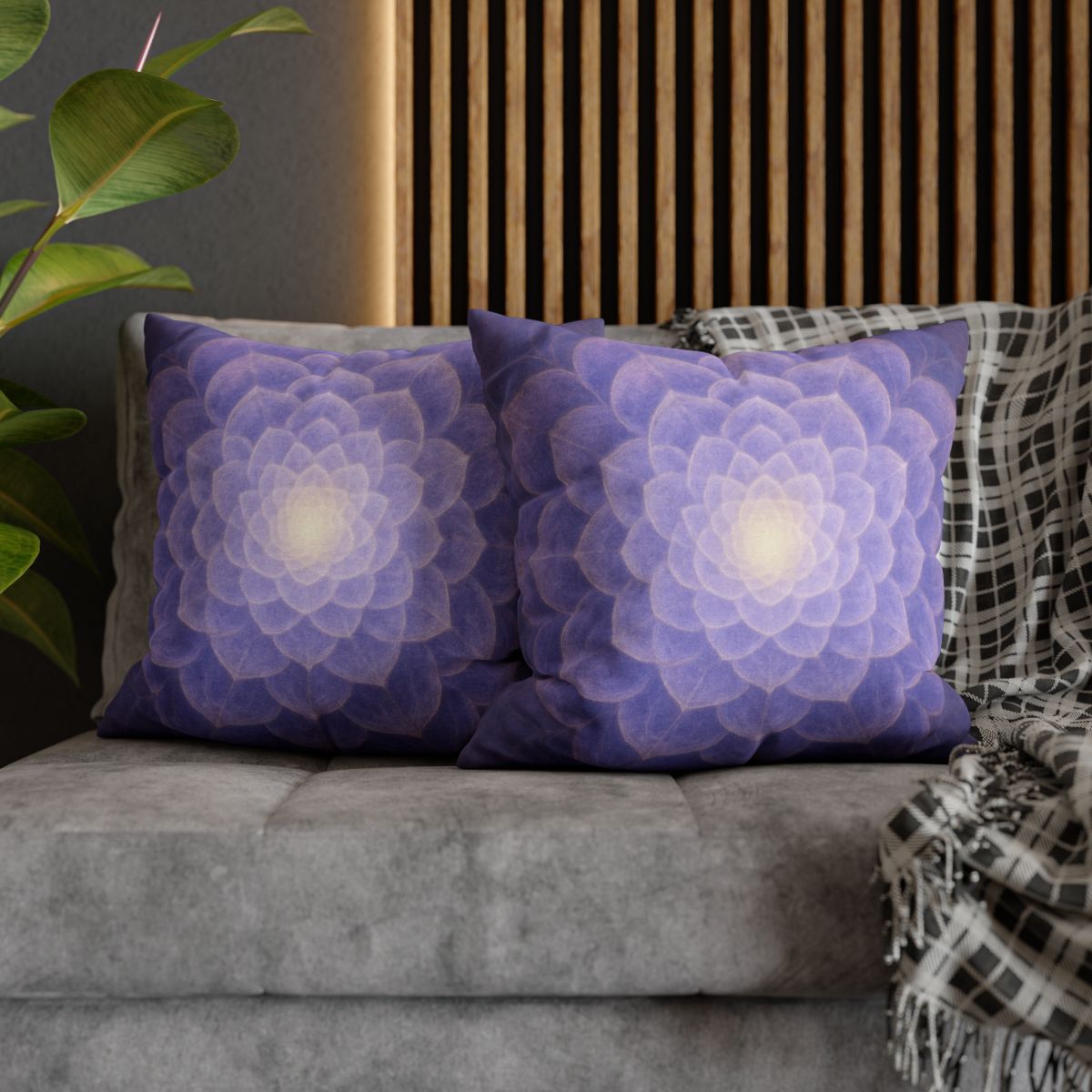 Petal Fractal Rosette soft cotton pillow cases