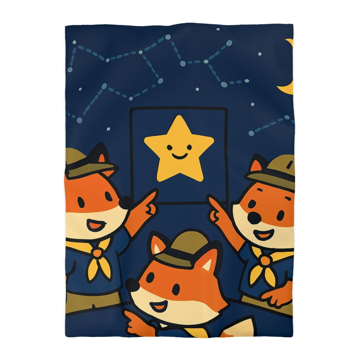 Stargazing Fox Scouts custom duvets