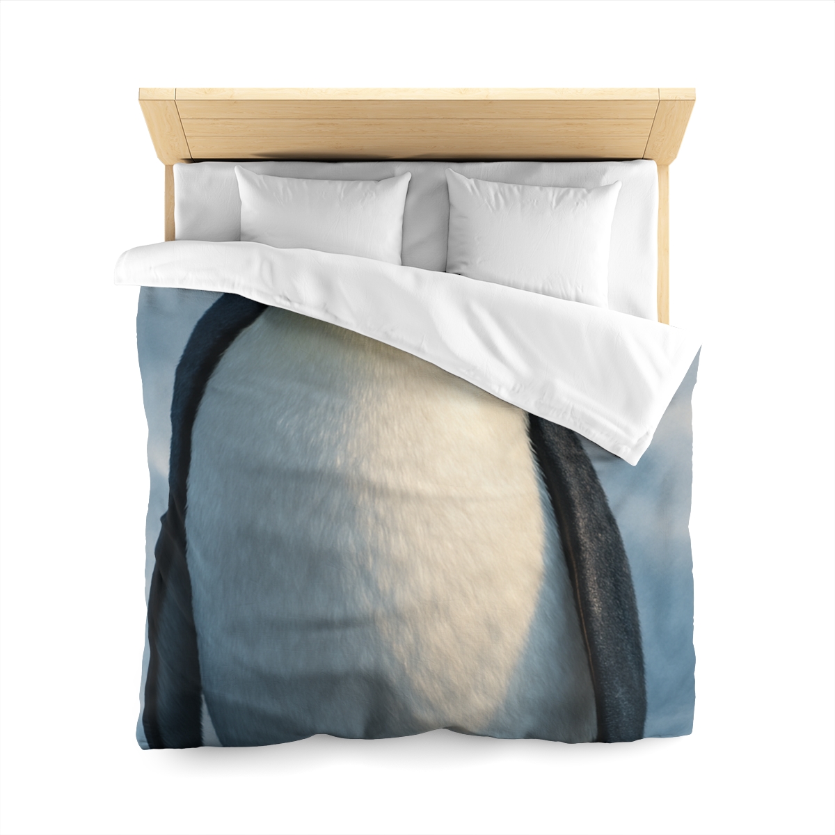 Frost Halo Emperor Penguin personalized bedding duvets