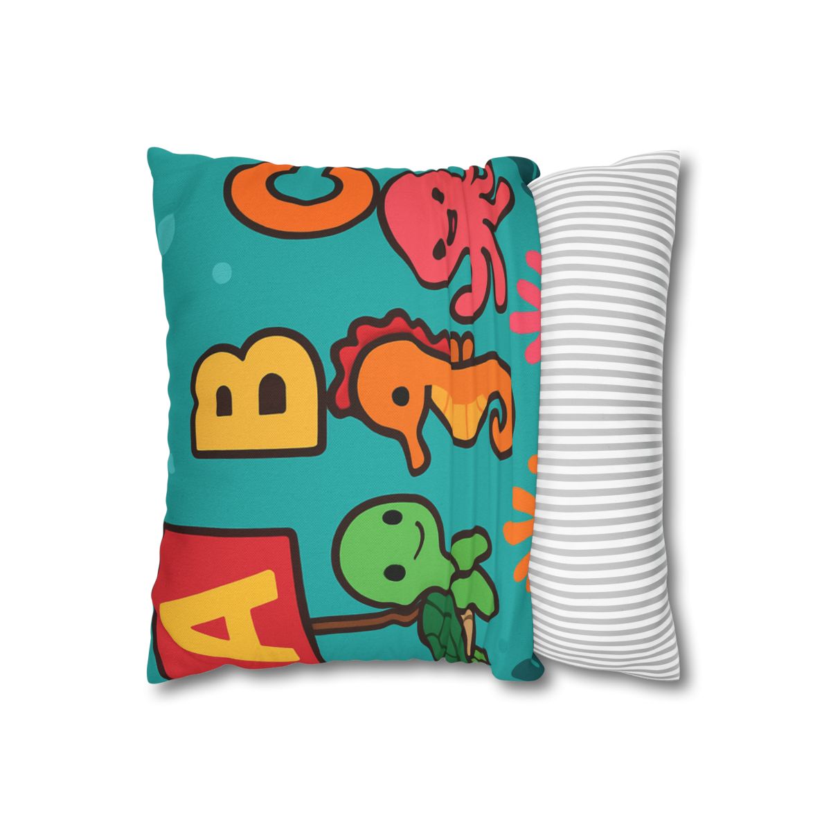 Coral Reef Alphabet Parade soft cotton pillow cases