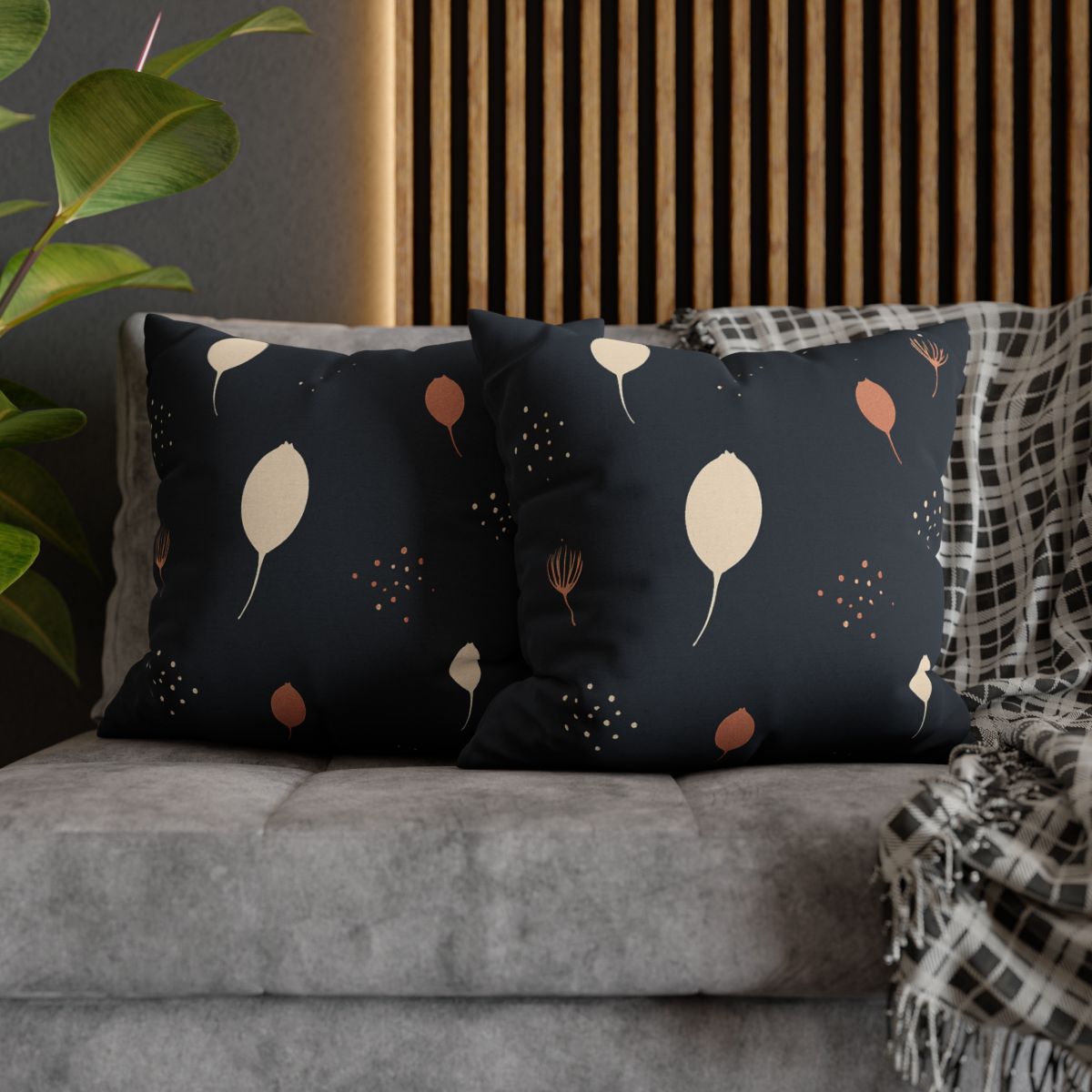 Seed Pod Constellation Scatter designer print pillow cases
