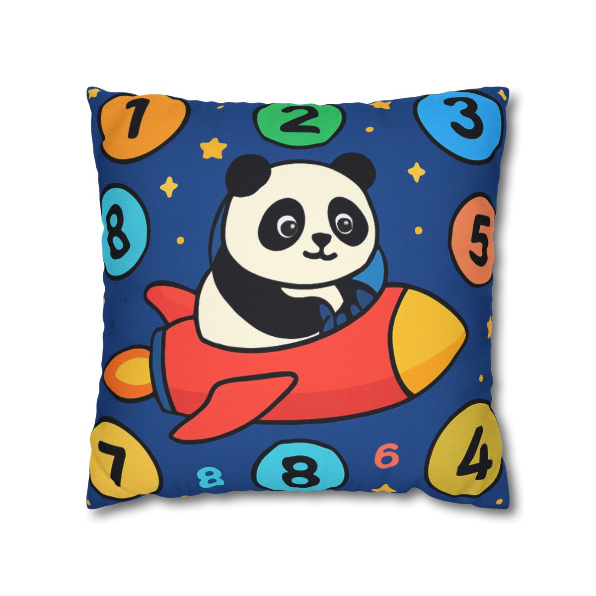 Rocket Panda And The Number Planets designer print pillow cases