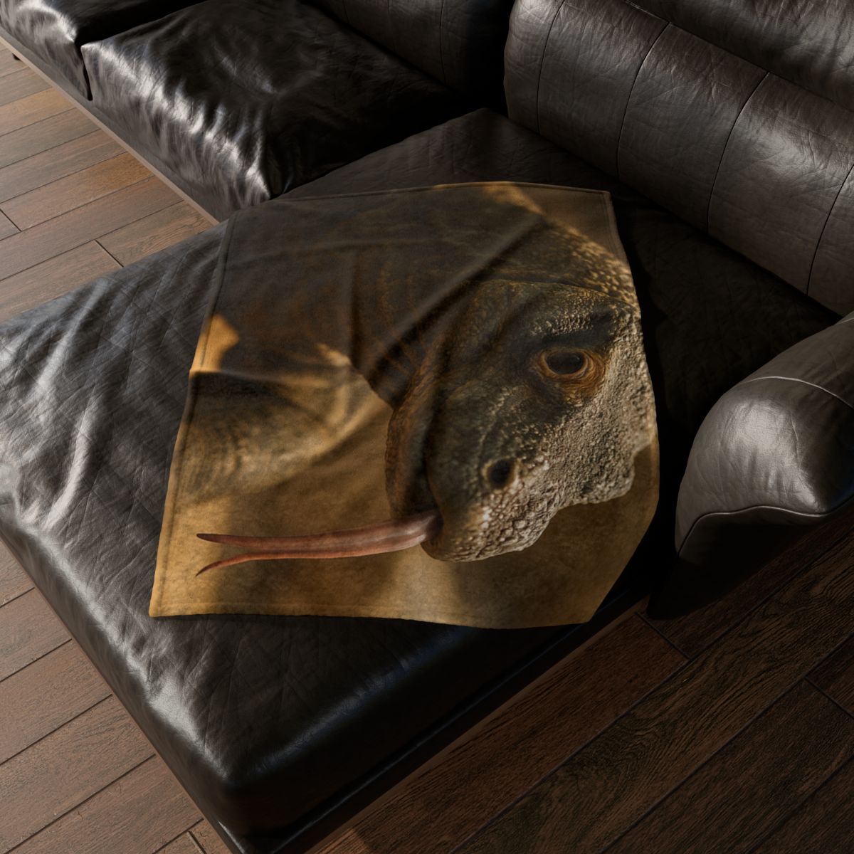 Ancient Sentinel Komodo Dragon custom blankets