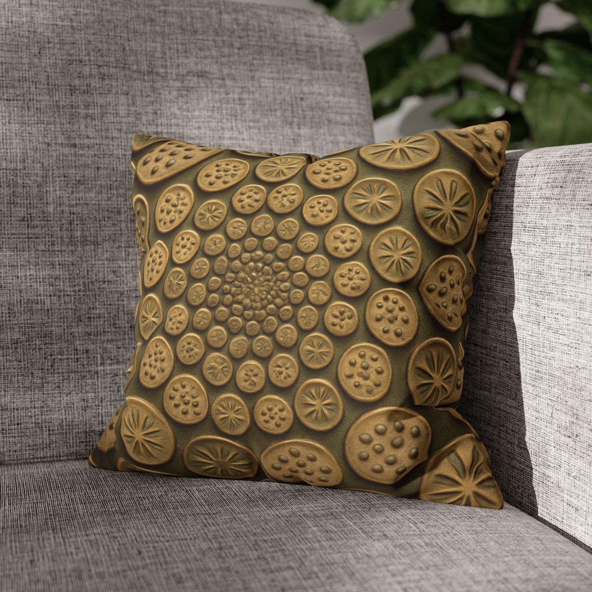 Seed Pod Micro Spiral Array designer print pillow cases
