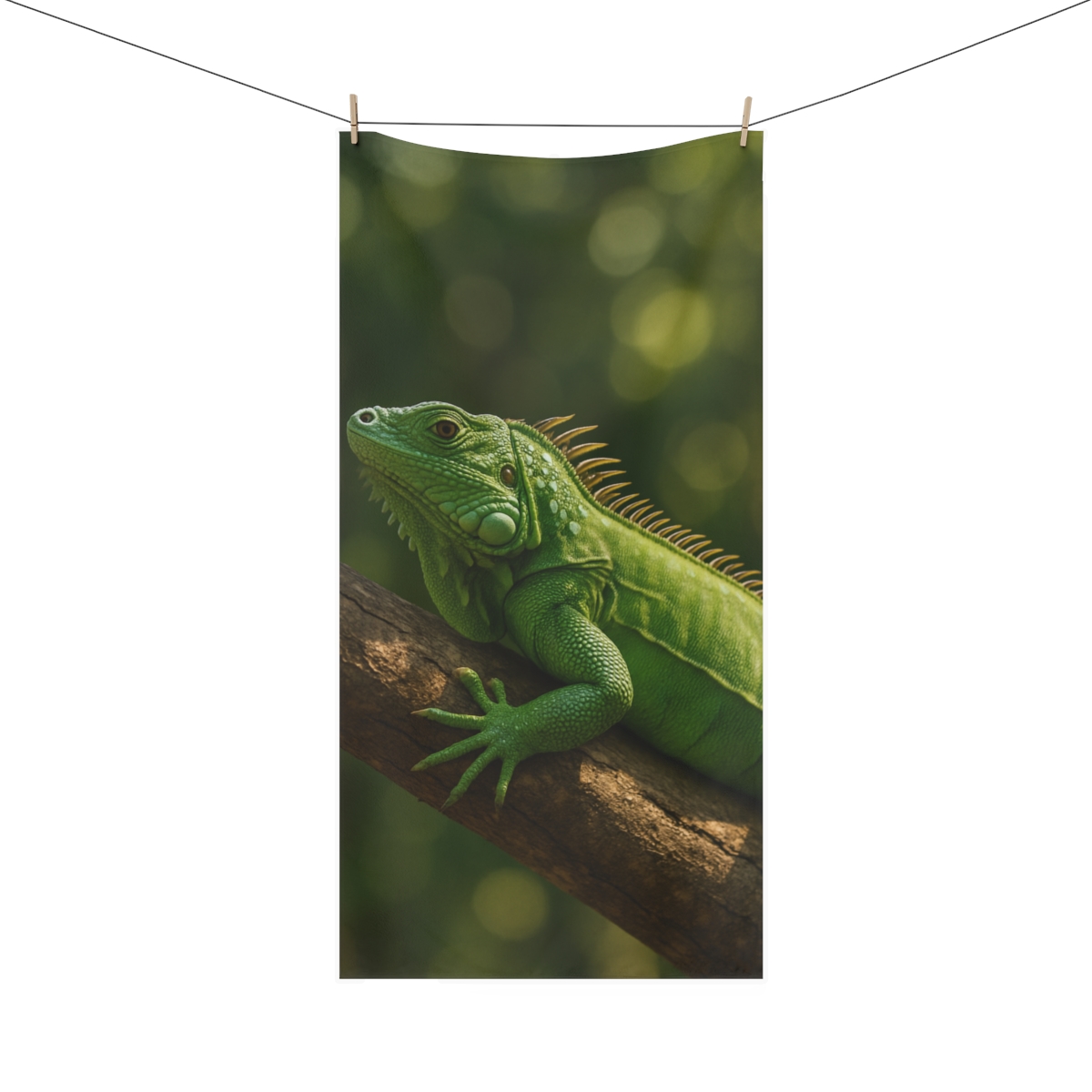 Green Iguana Sunlit Stillness unique gift towels