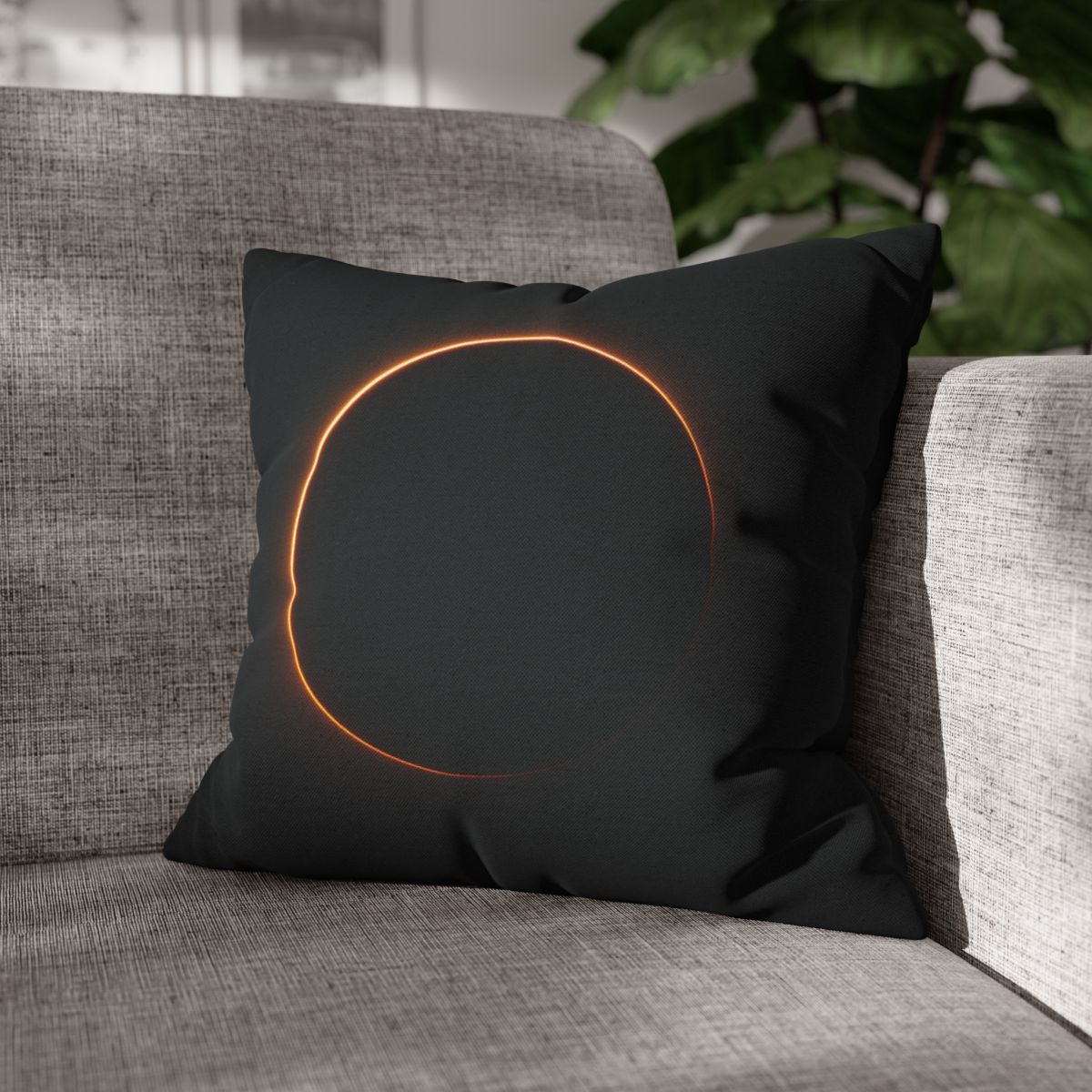 Void Horizon Silhouette Bloom personalized pillow covers