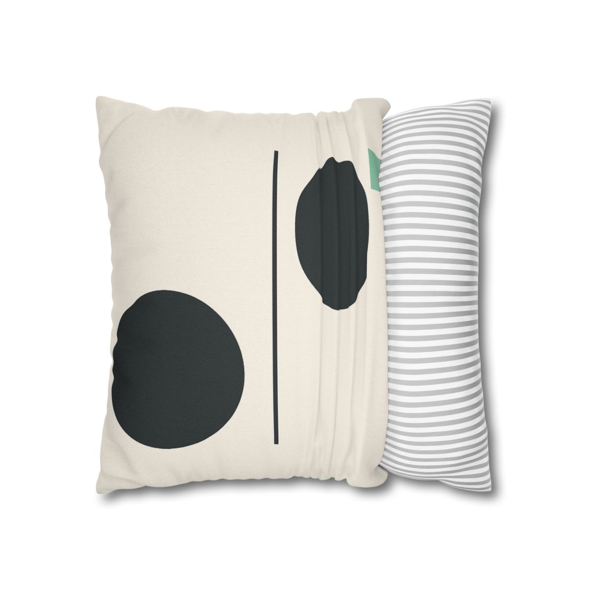 Offset Circle Bar Pairing designer print pillow cases