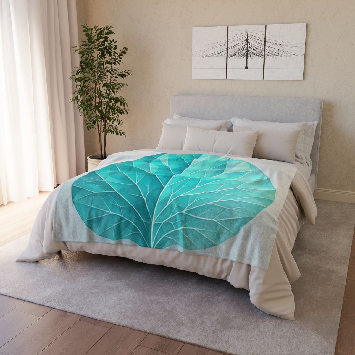 Leaf Vein Prism Fan personalized cozy blankets