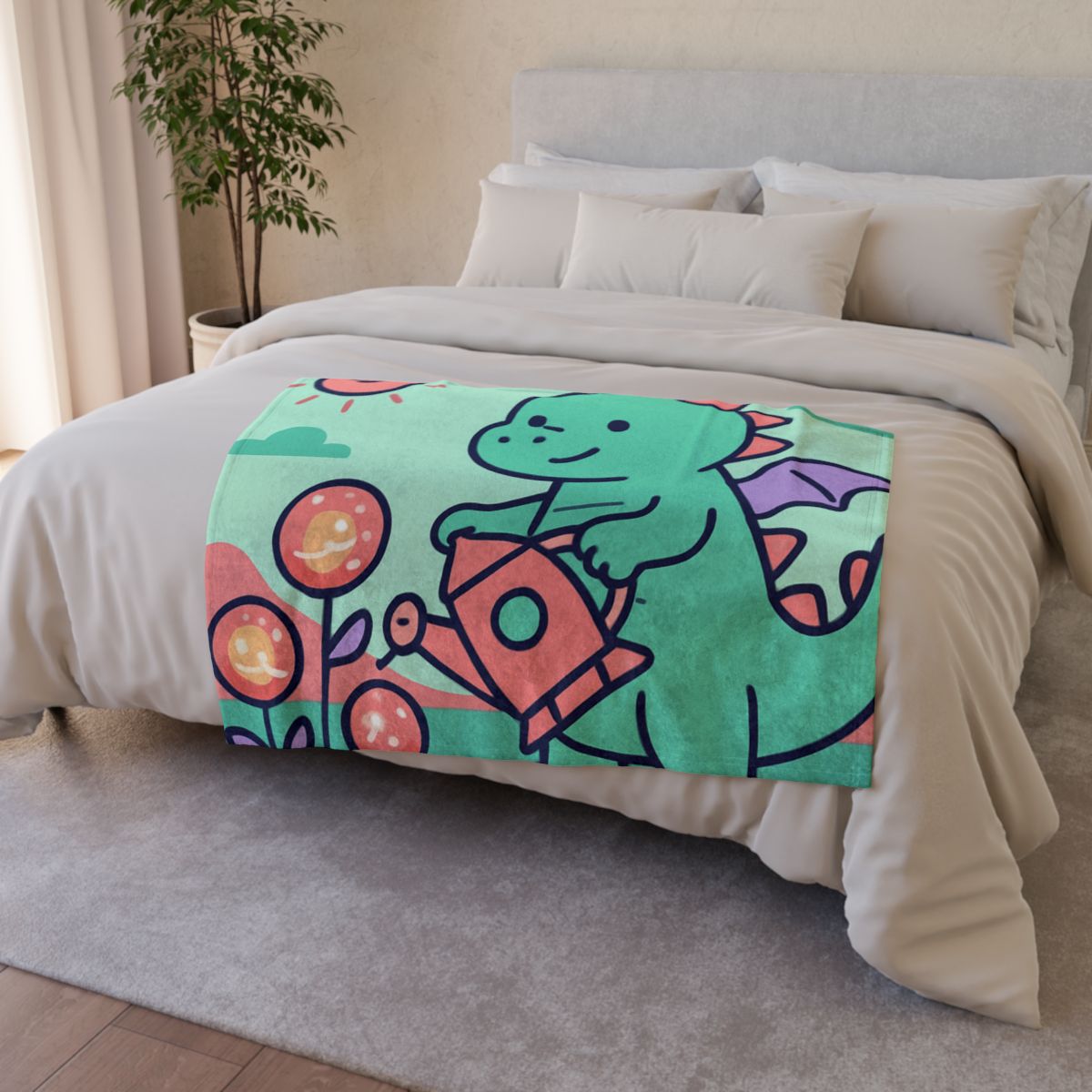 Cosmic Garden Dragon decorative home blankets