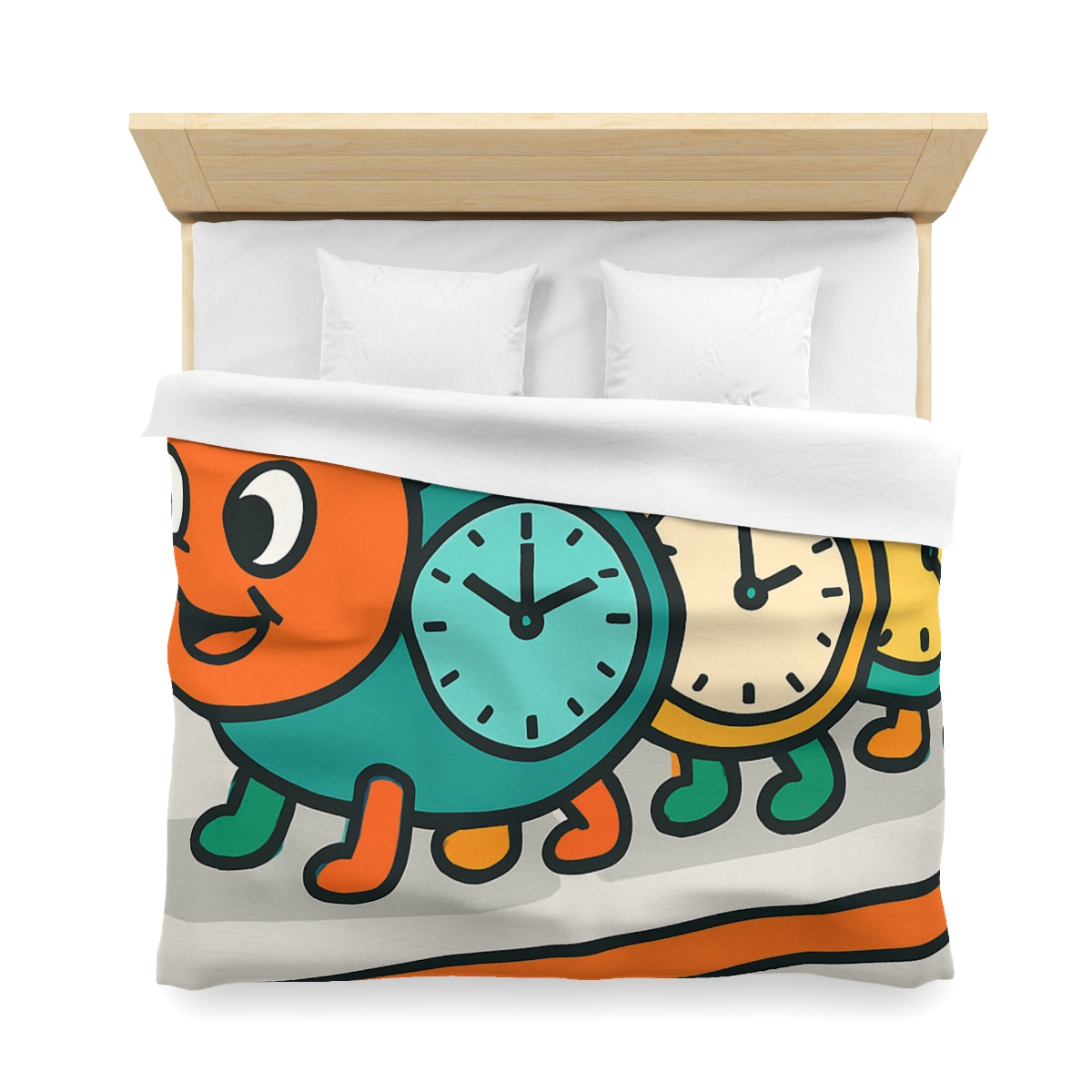 Clockwork Caterpillar Time Trek custom duvets