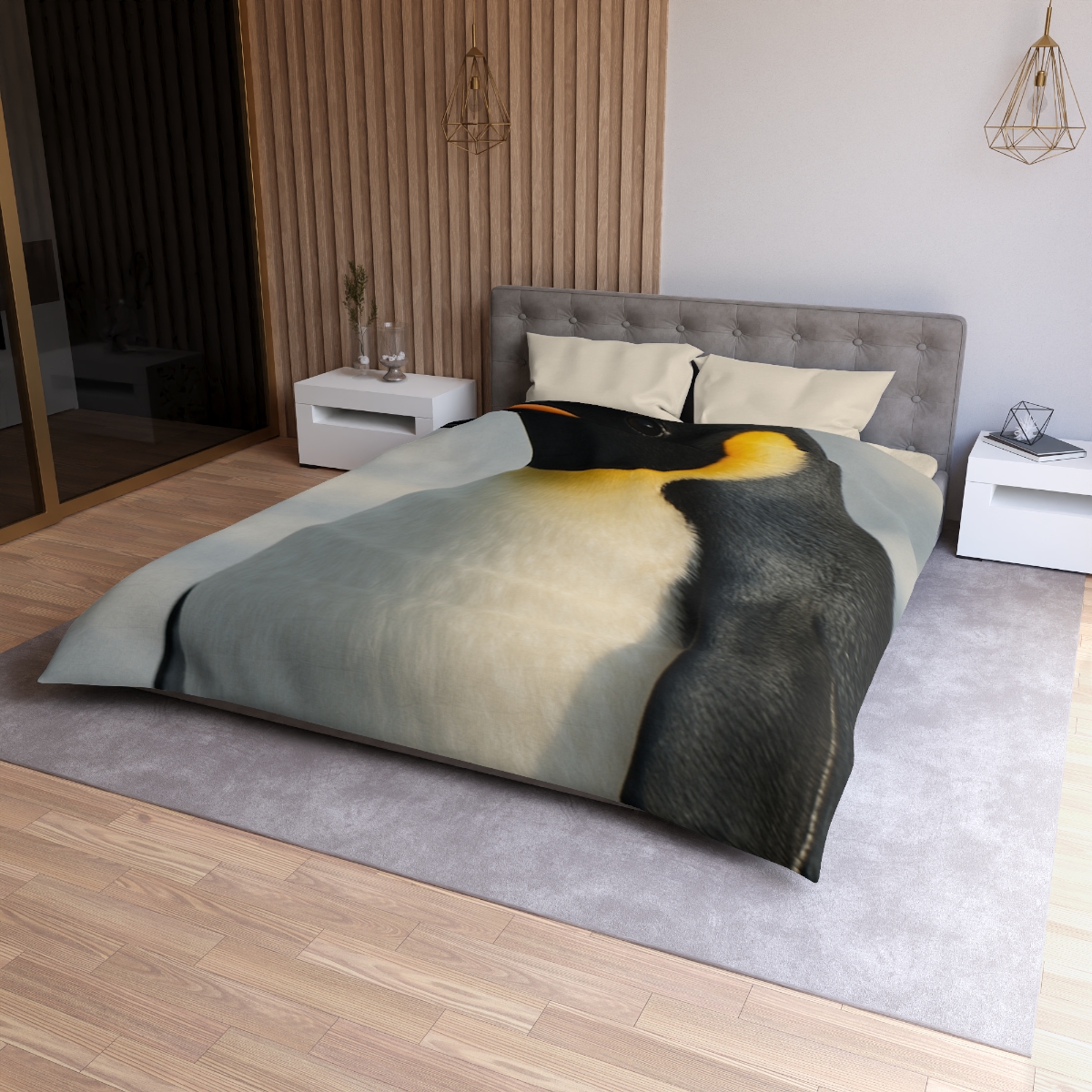 Aurora Drift Emperor Penguin stylish duvet covers