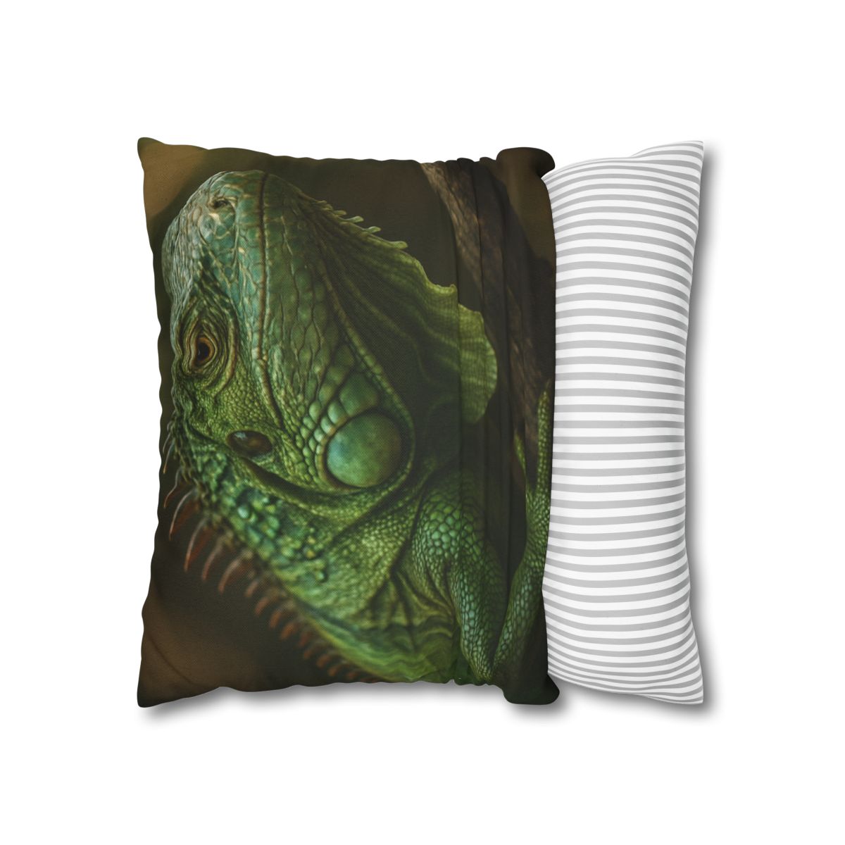 Starlit Stillness Green Iguana trendy patterned pillow cases