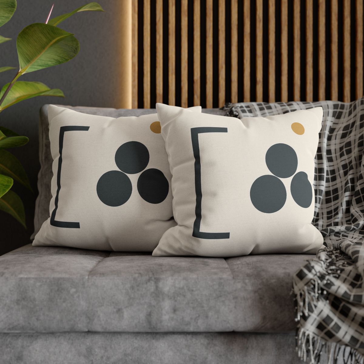 Diagonal Bracket And Three Circle Cluster custom pillow cases
