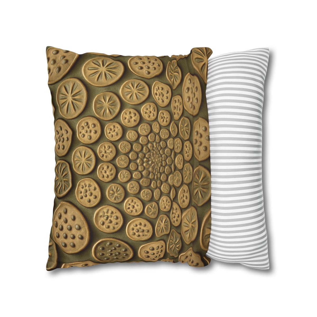 Seed Pod Micro Spiral Array designer print pillow cases