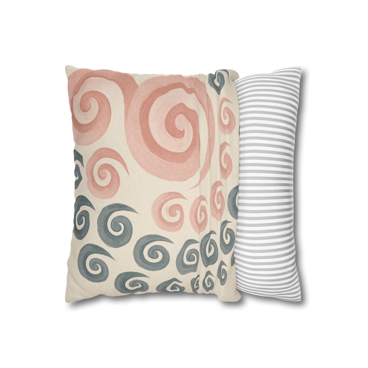 Curling Bud Spiral designer print pillow cases