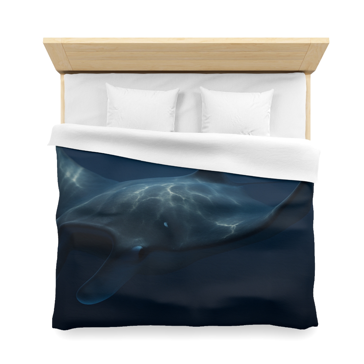 Moonlit Glide Manta Ray custom duvets
