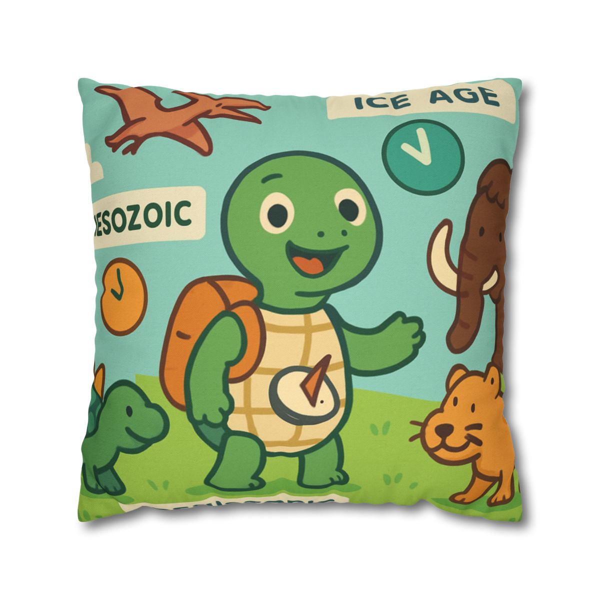 Time-Traveling Tortoise trendy patterned pillow cases