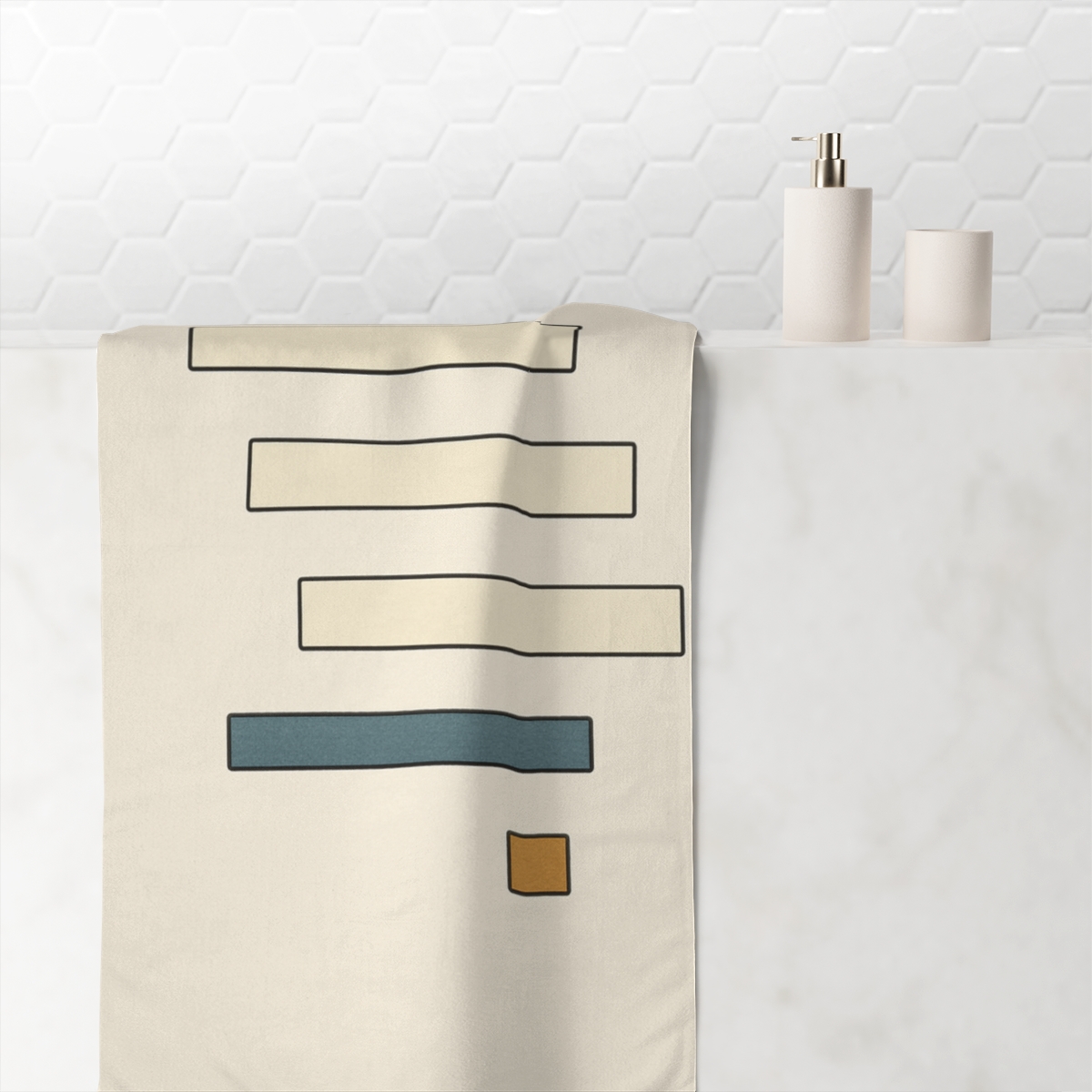 Staggered Bar Ladder soft cotton towels