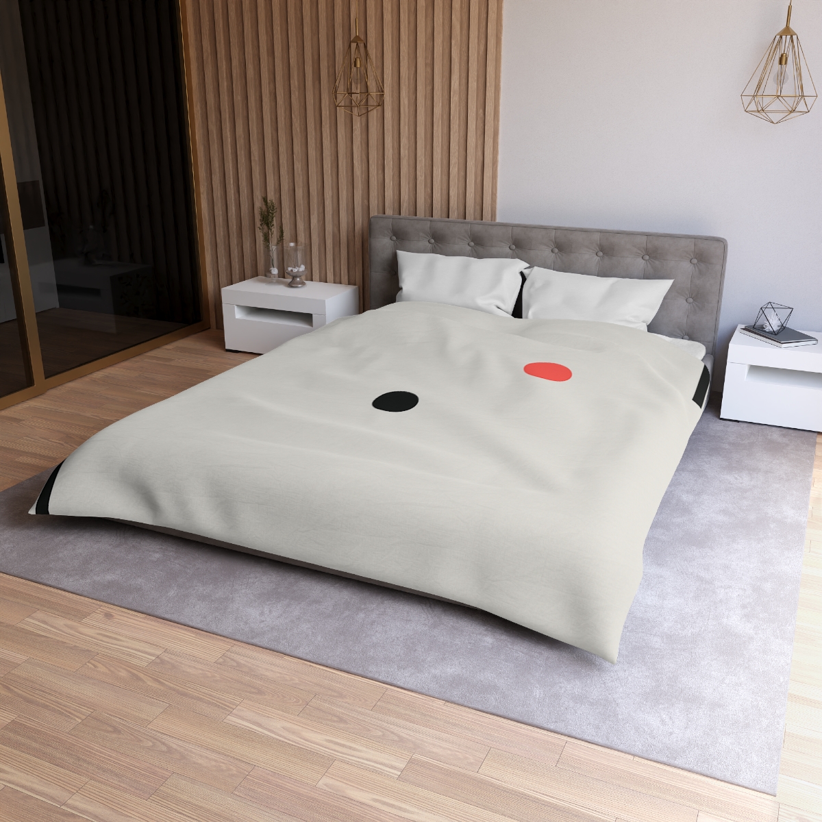 Nested Corner Frames With Two Dots trendy bedroom duvets