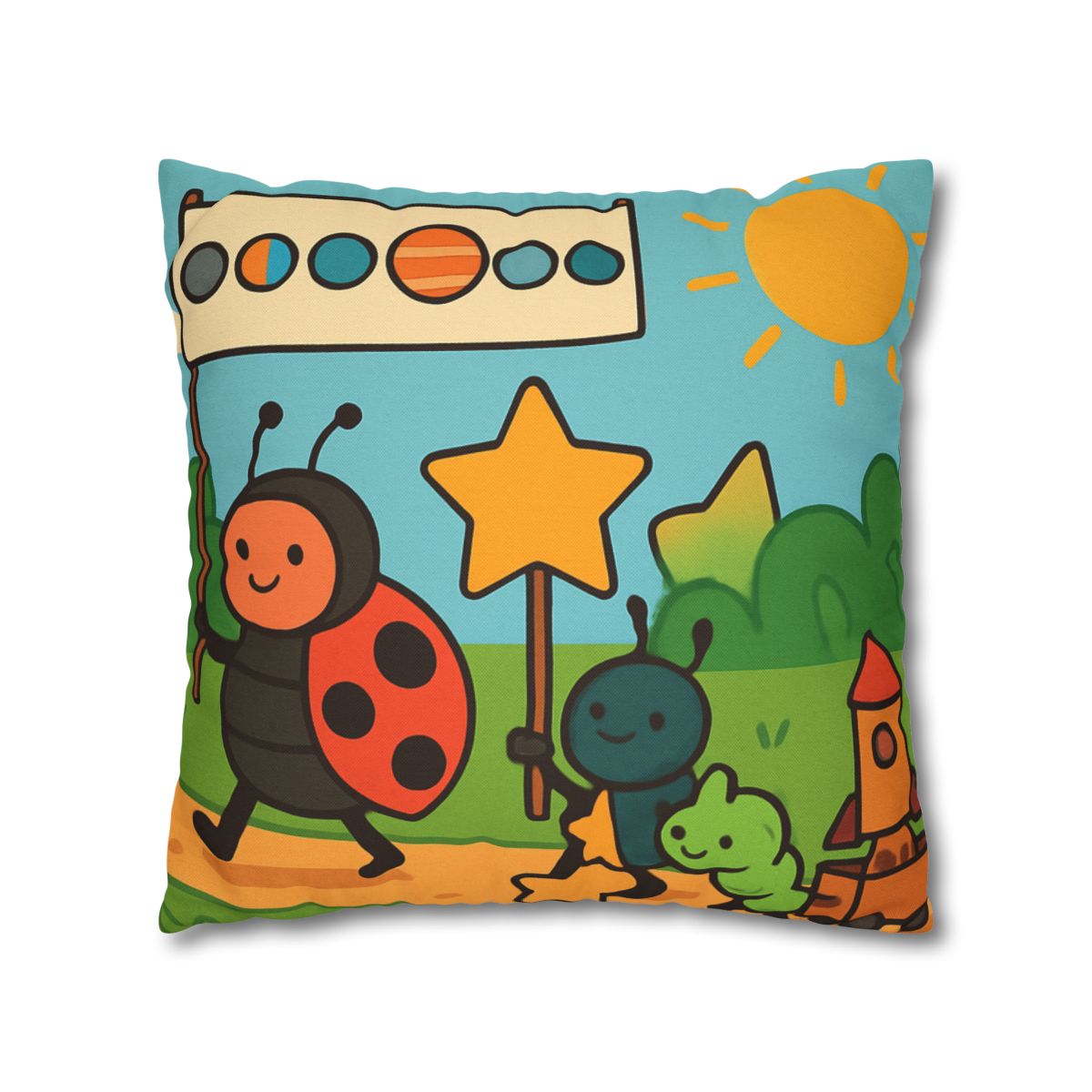 Galaxy Garden Insect Parade soft cotton pillow cases
