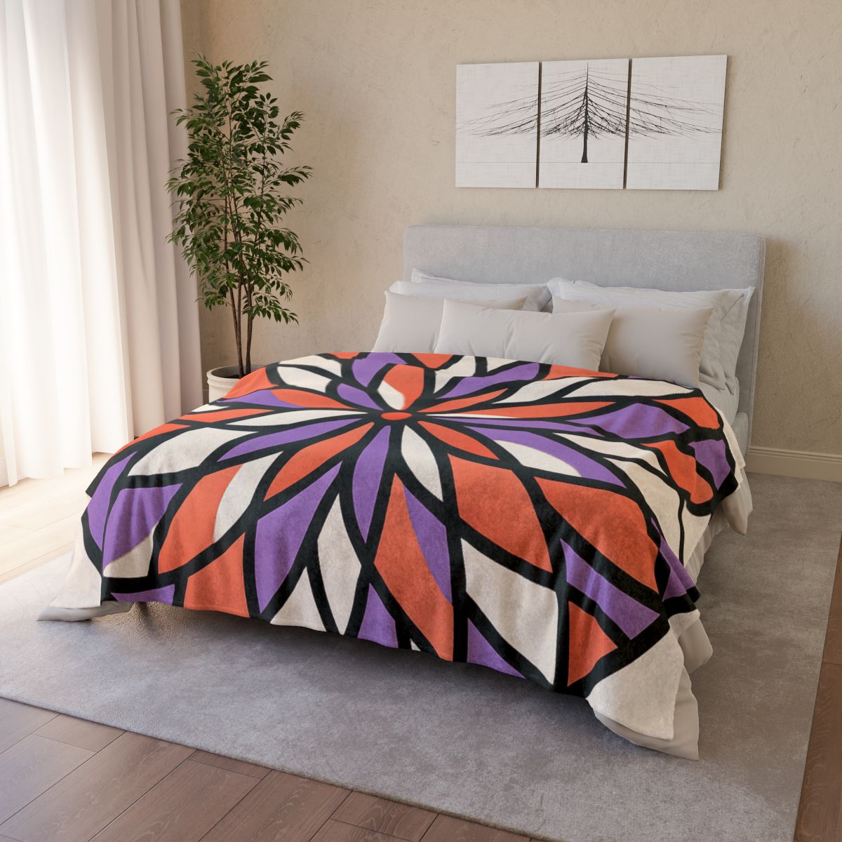 Bloom Shard Kaleidoscope trendy patterned blankets