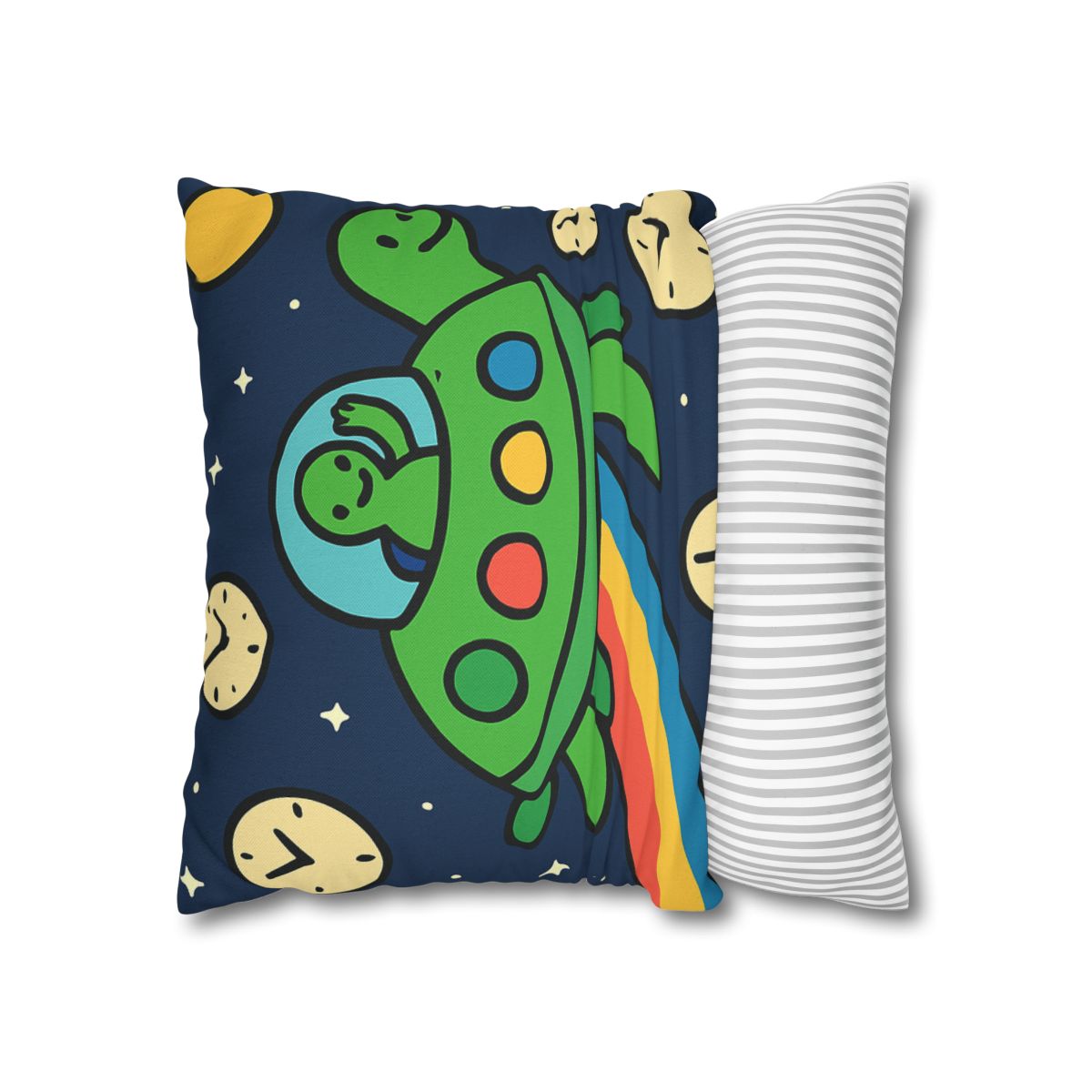 Time Traveling Turtle Spaceship stylish decorative pillowcases