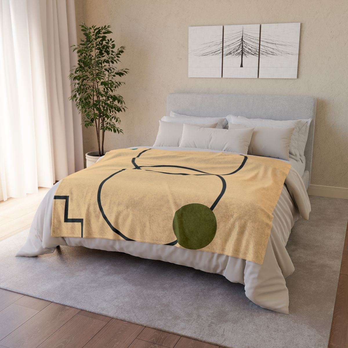 Aligned Rings With Corner Steps stylish throw blankets