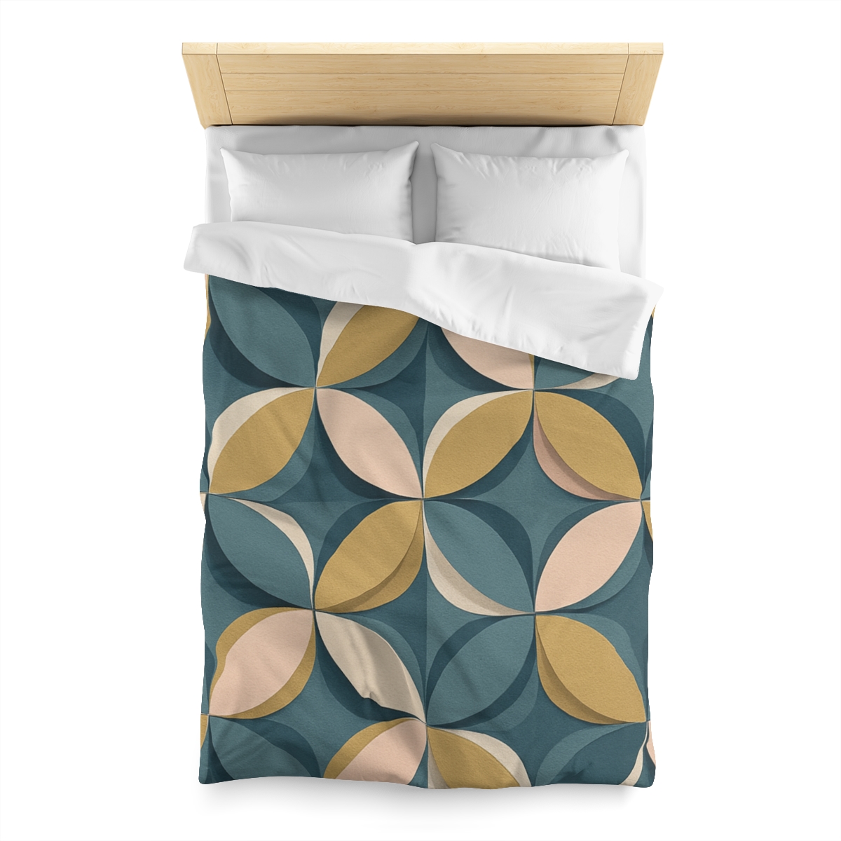 Petal Ripple Grid designer printed duvets