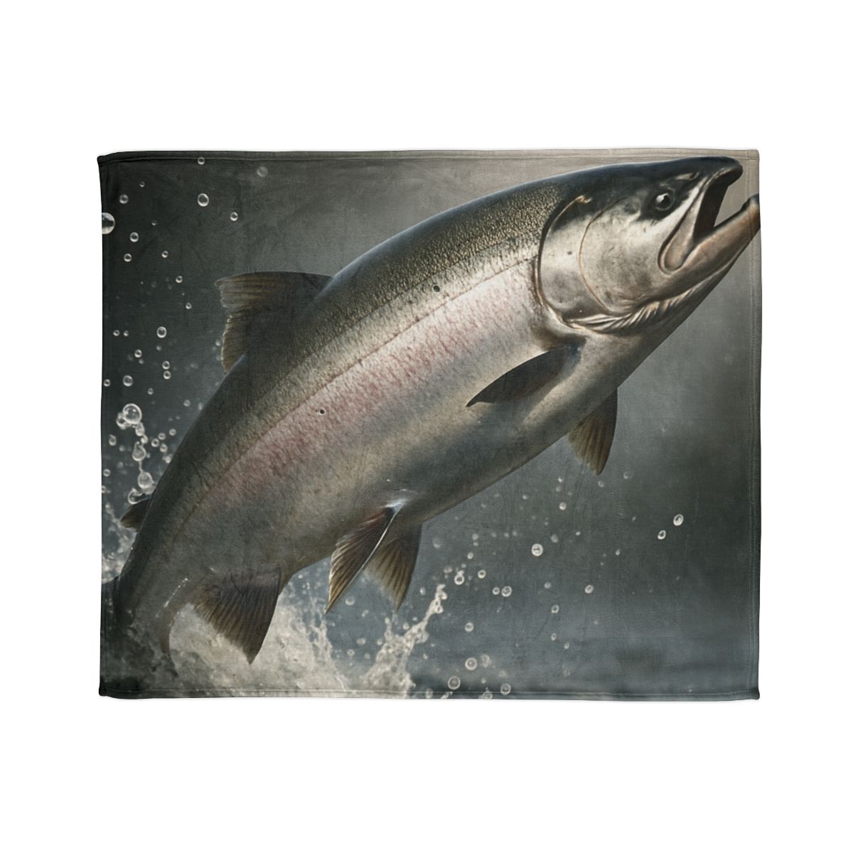 Silver Surge Chinook Salmon personalized cozy blankets
