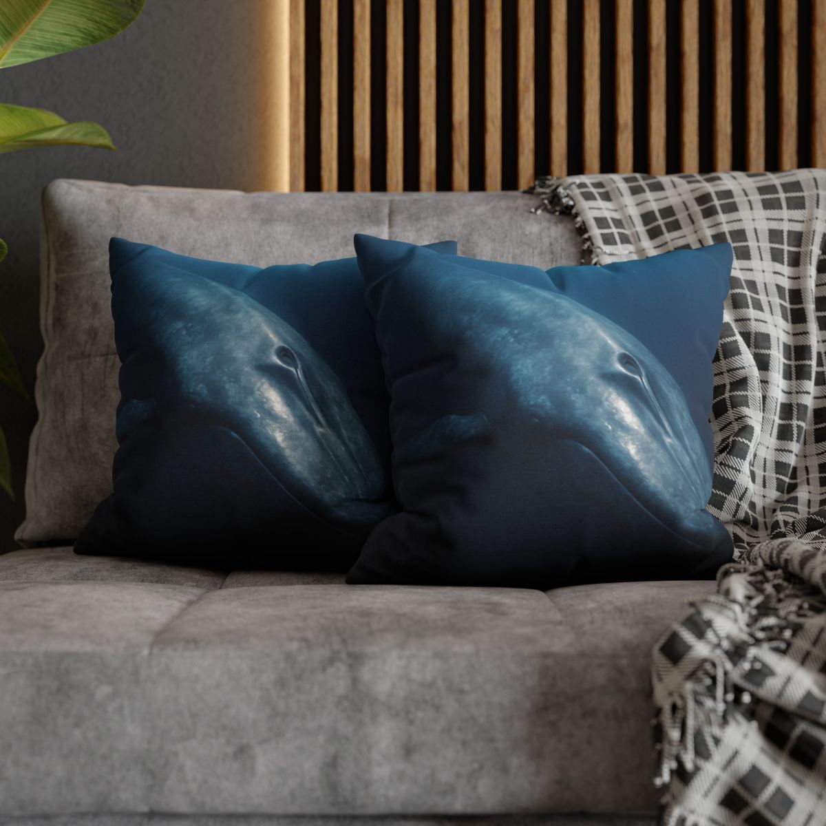 Ocean Song Blue Whale designer print pillow cases
