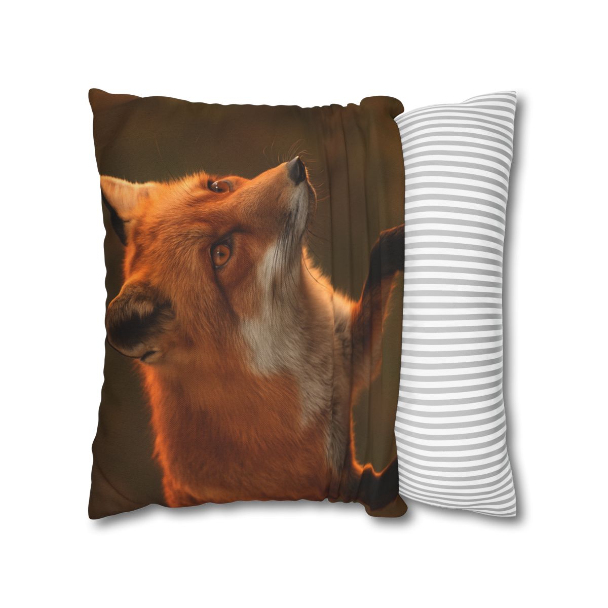 Crimson Whisper Red Fox personalized pillow covers