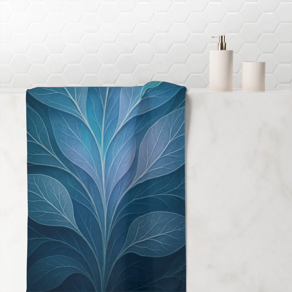 Veinline Aurora Filigree designer printed towels