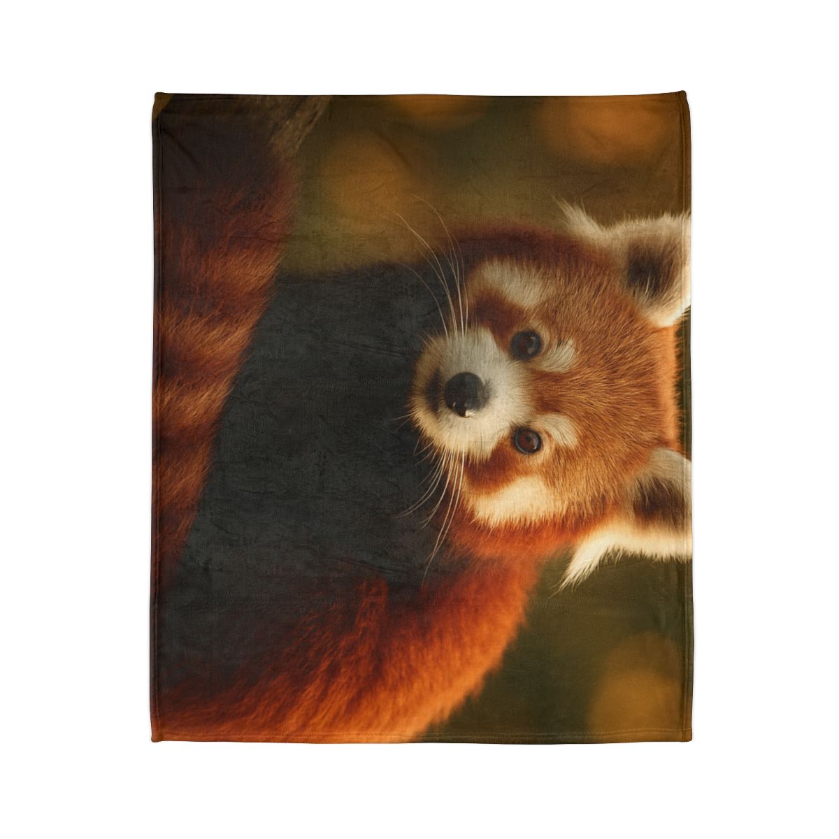 Crimson Whisper Red Panda trendy patterned blankets