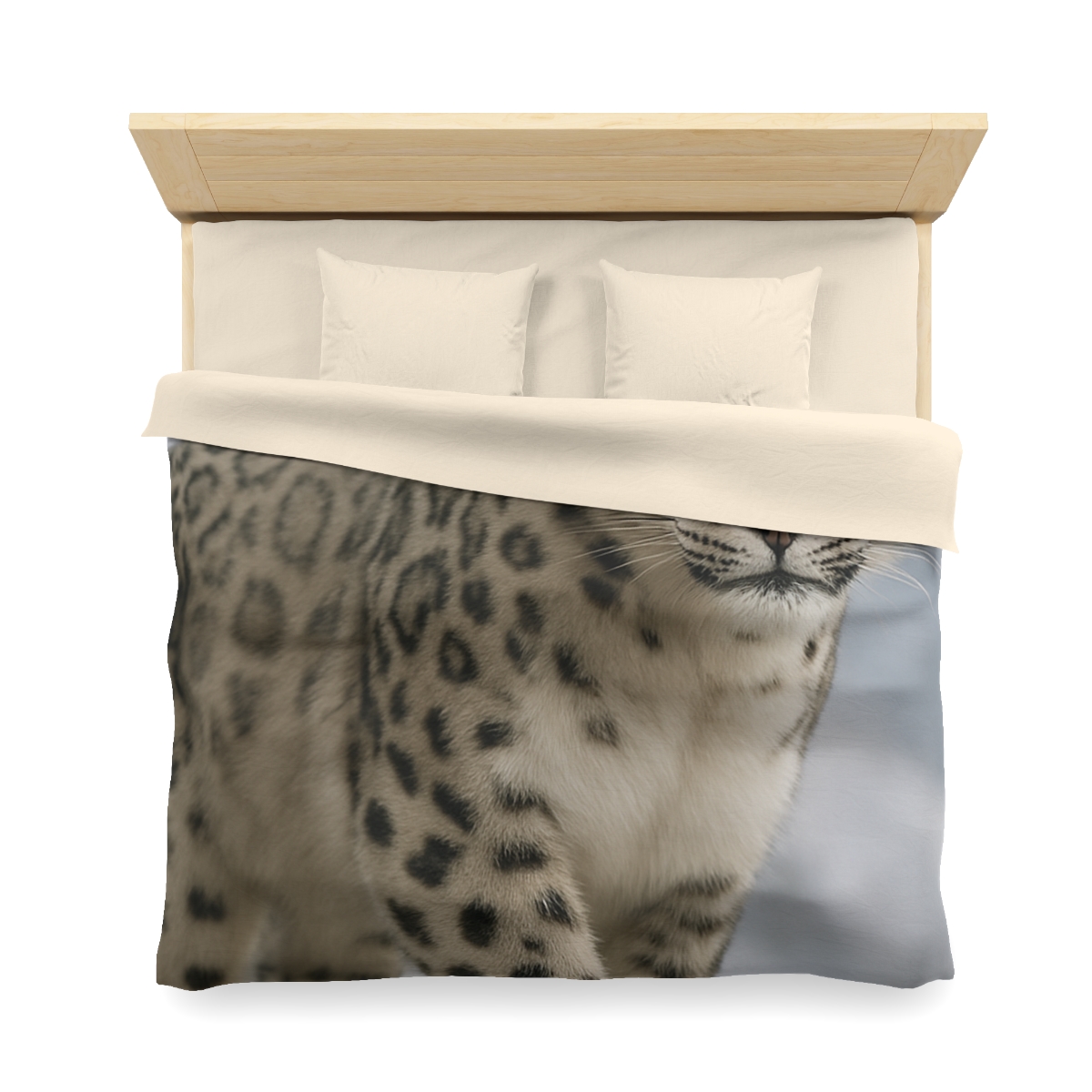 Snow Leopard Silent Ascent soft comforter duvets