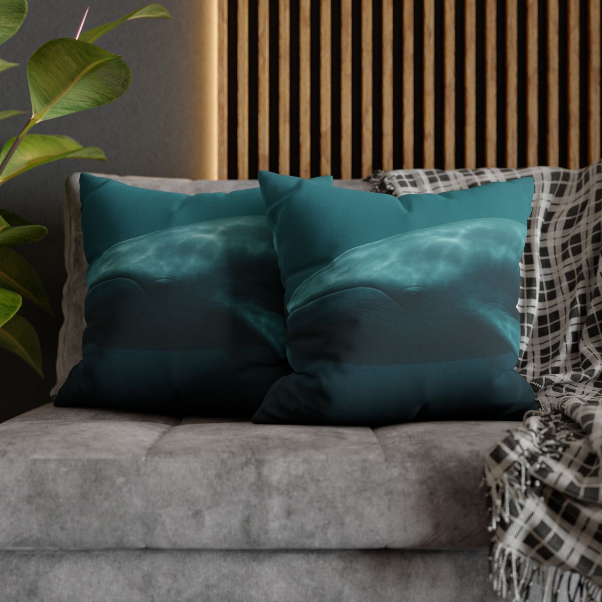 Ocean Song Blue Whale comfortable bedding pillow covers