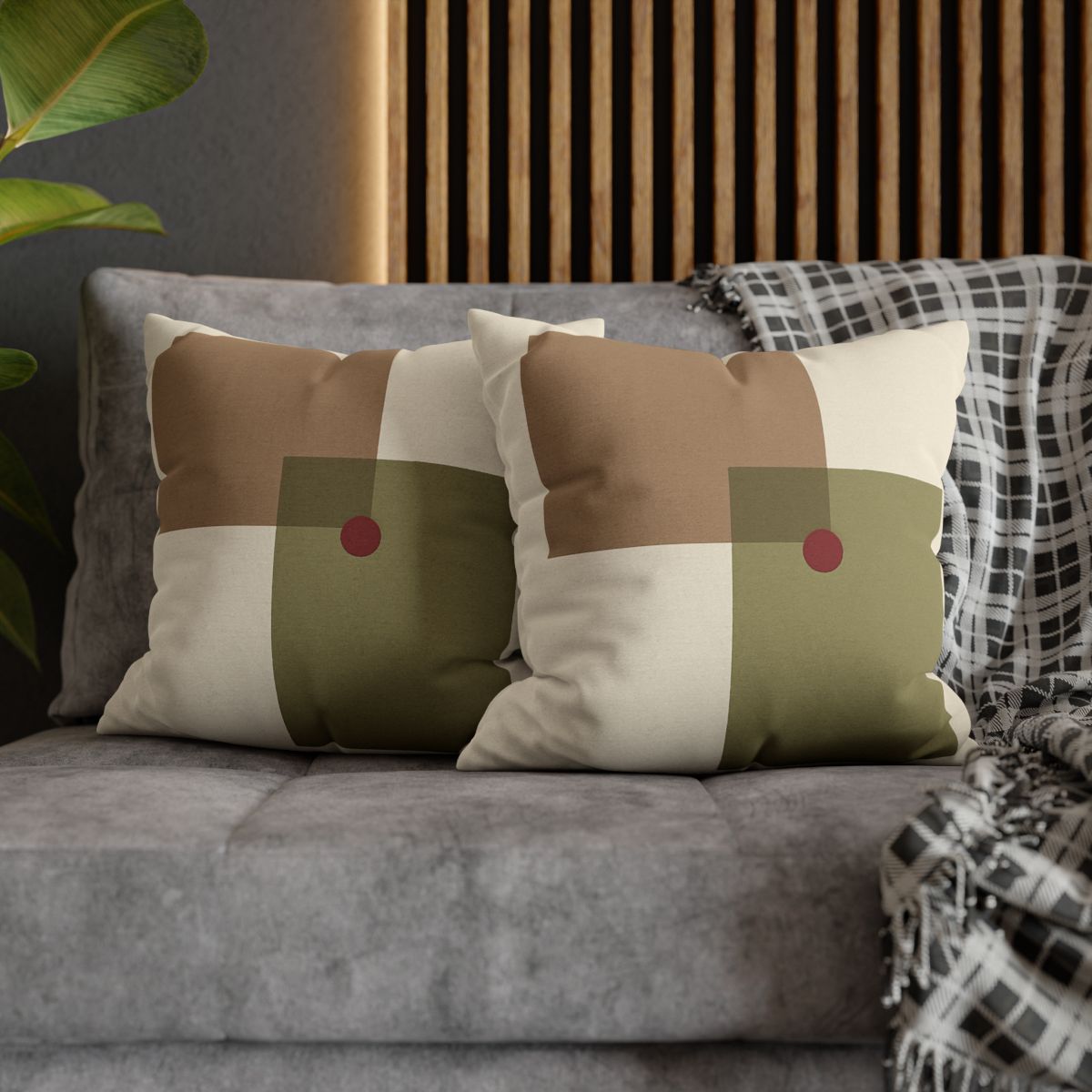 Offset Duo And Quiet Dot soft cotton pillow cases