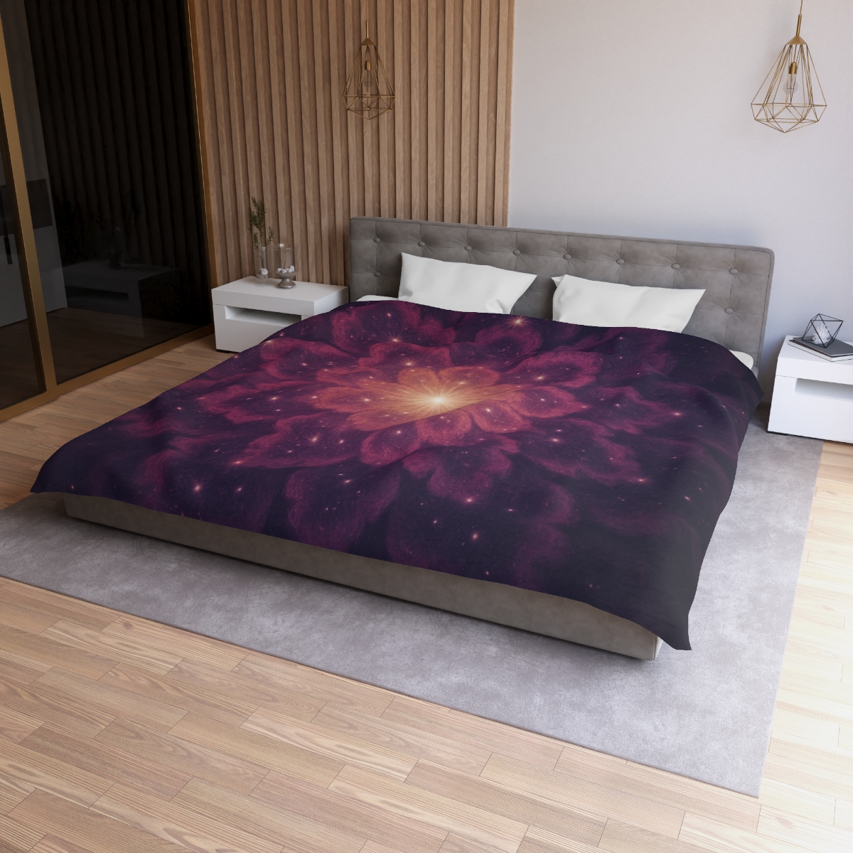 Starburst Fractal Bloom duvets for gifts