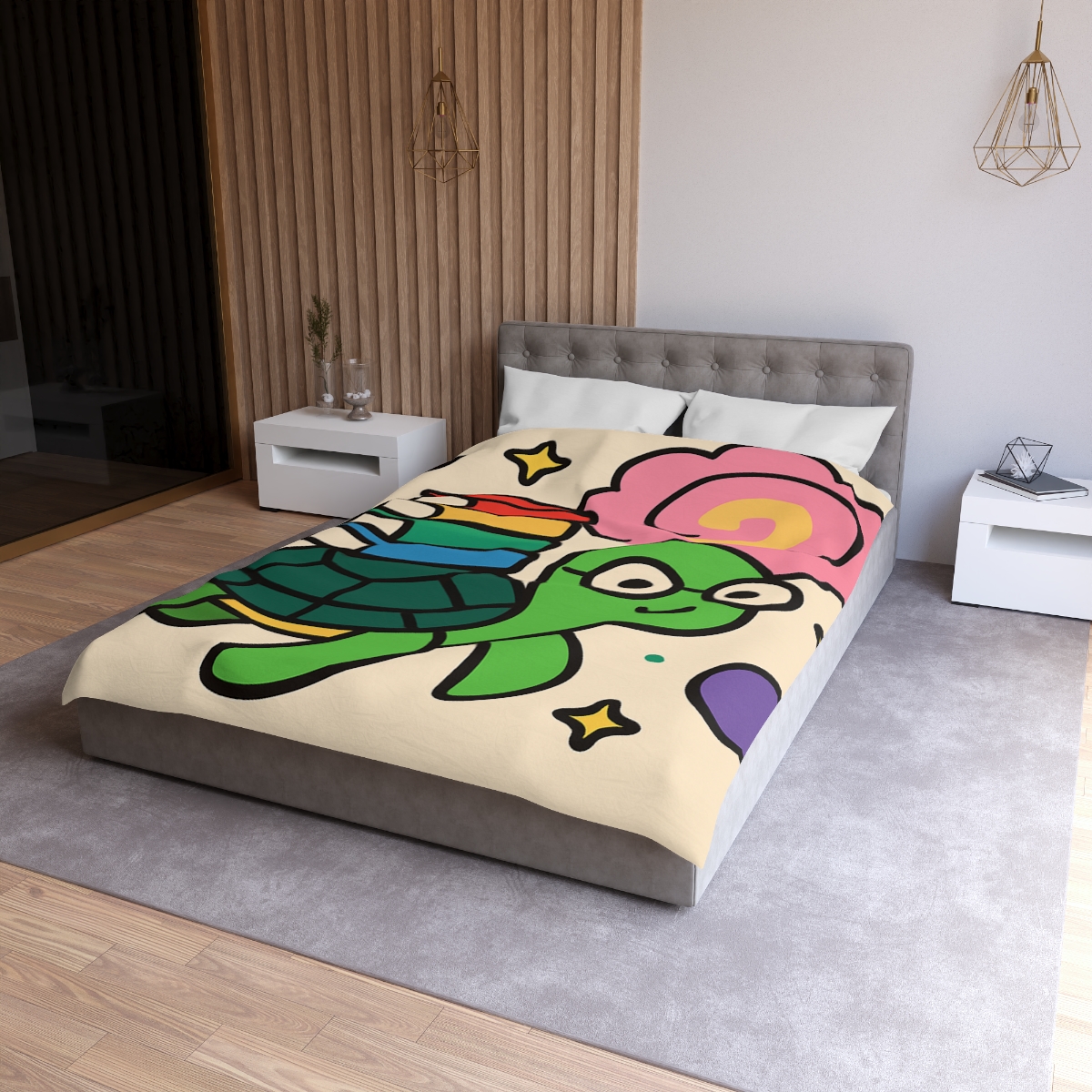 Nebula Library Turtle personalized bedding duvets