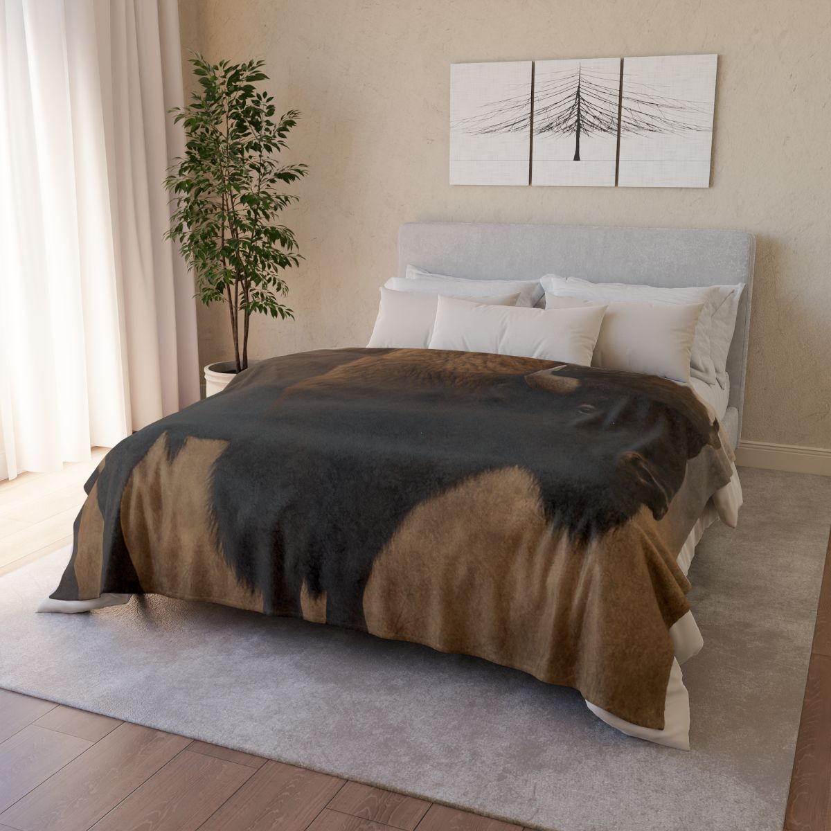 Stormfield Guardian American Bison trendy patterned blankets