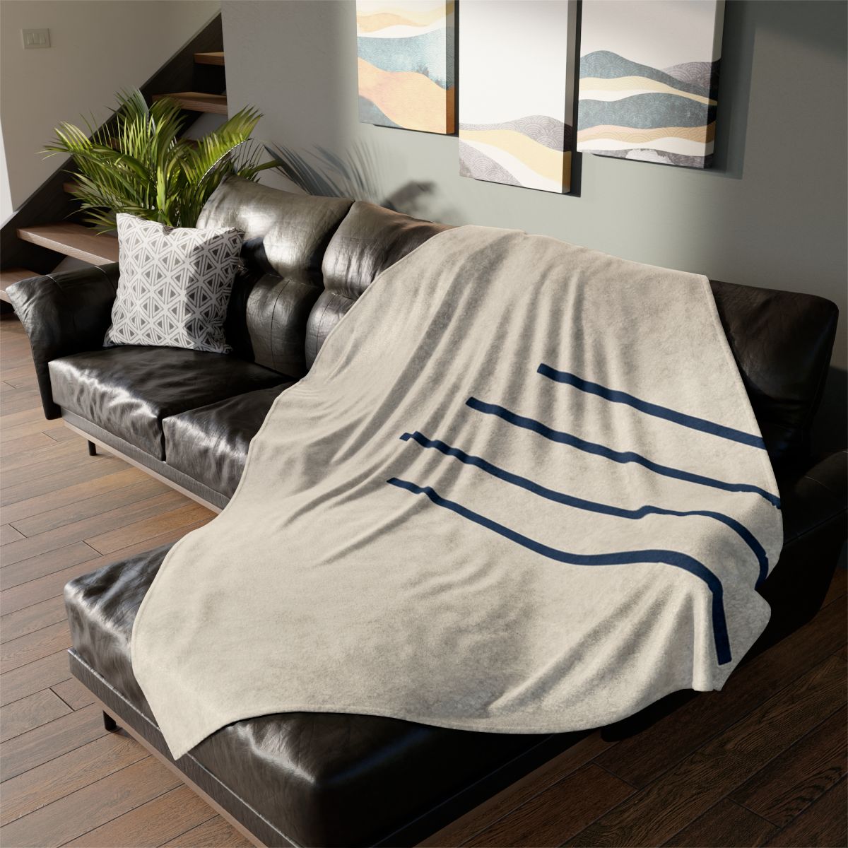 Diagonal Line Quartet trendy patterned blankets