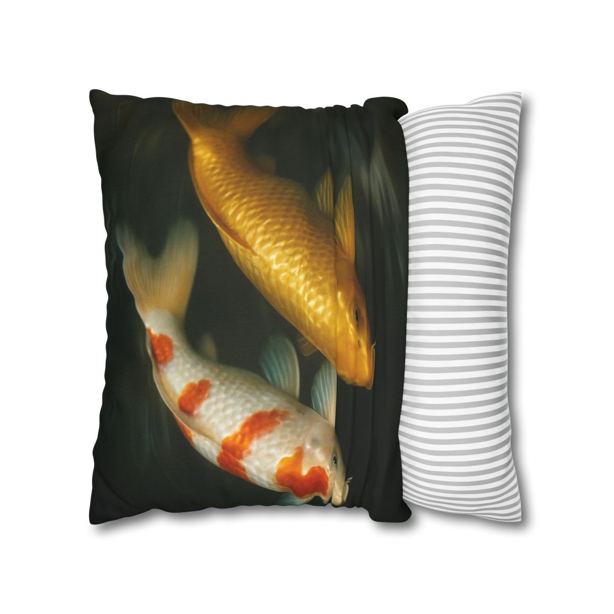 Golden Drift Koi Pair comfortable bedding pillow covers
