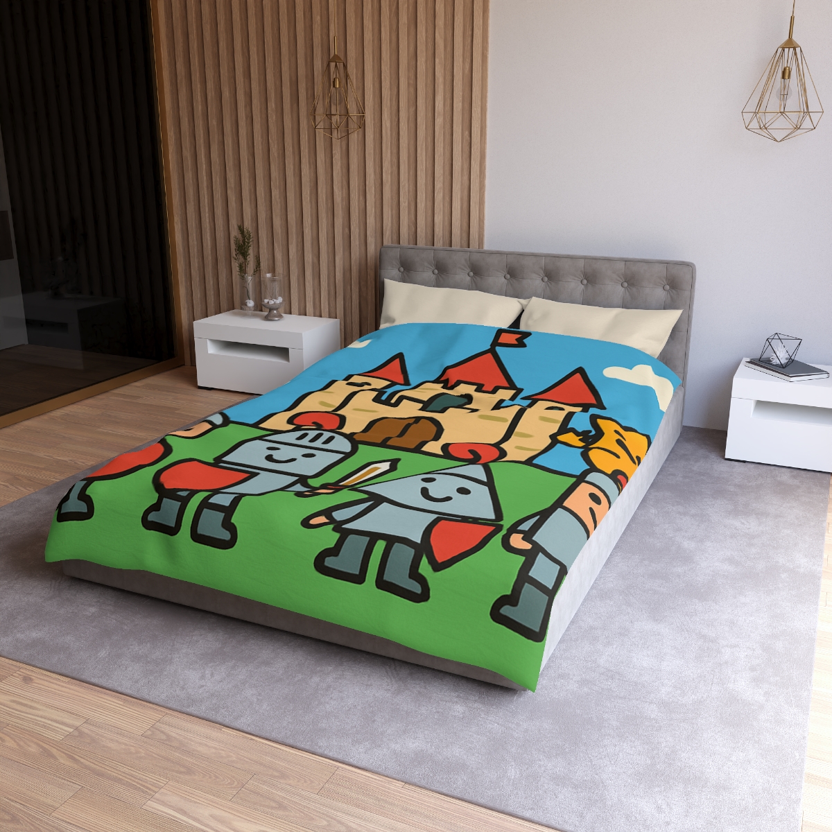 Castle Of Shape Knights soft comforter duvets