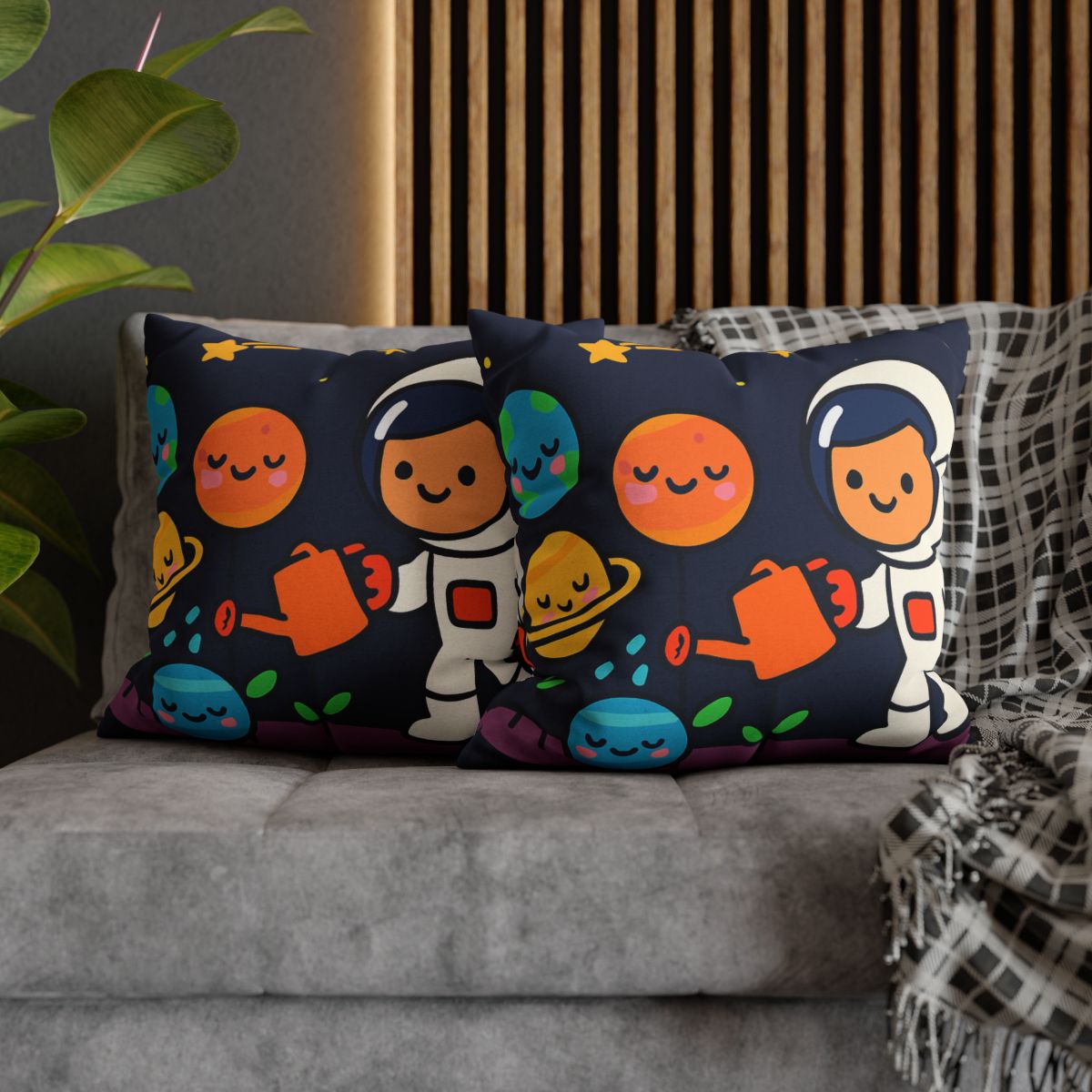 Galaxy Garden Of Friendly Planets comfortable bedding pillow covers