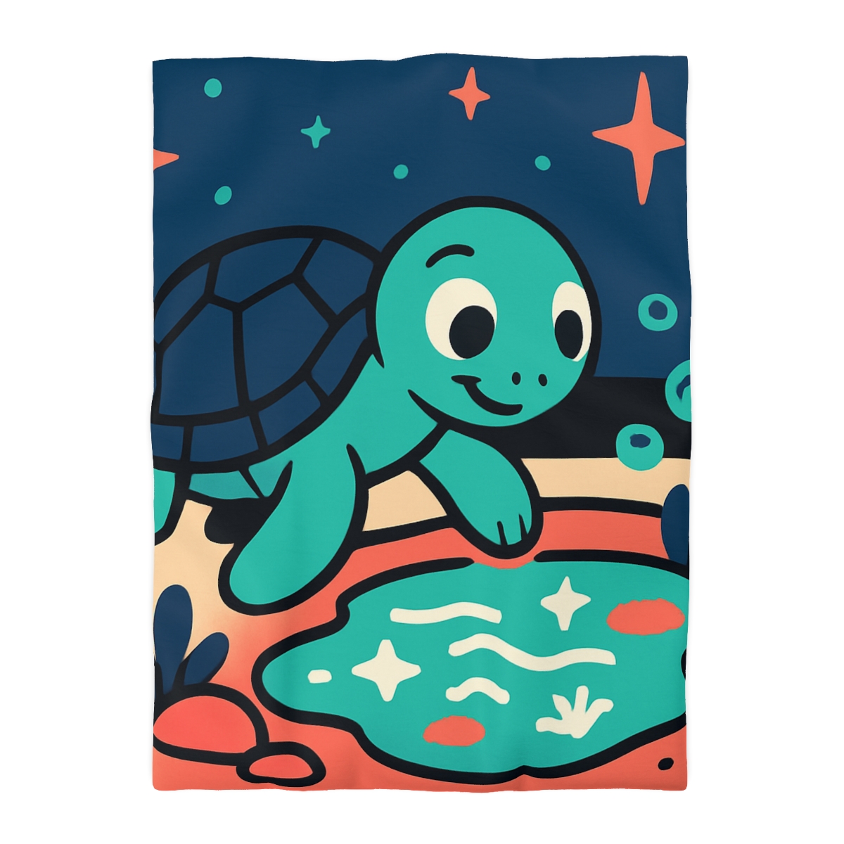 Starlight Sea Turtle Adventure personalized bedding duvets