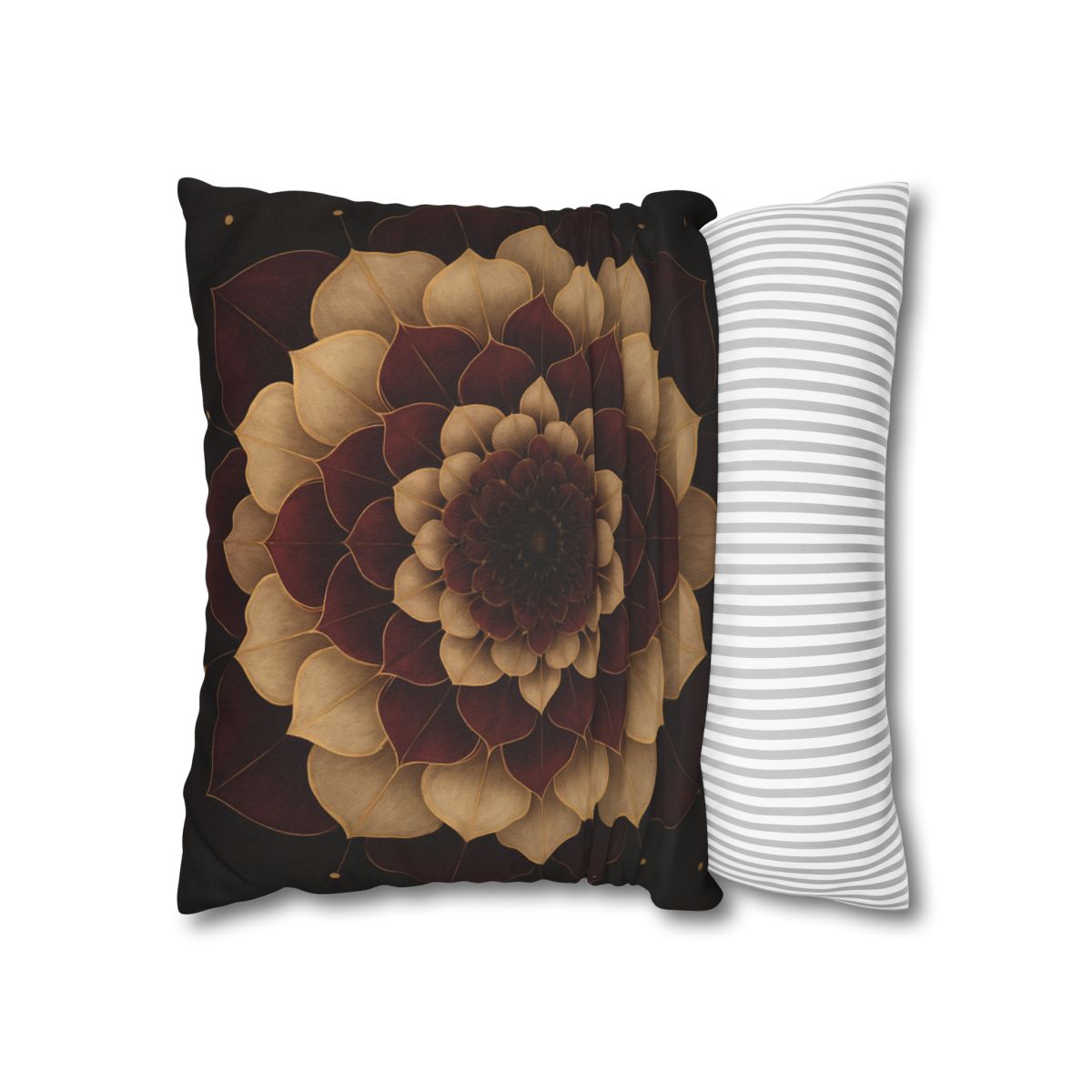 Petal Orbit Mandala designer print pillow cases