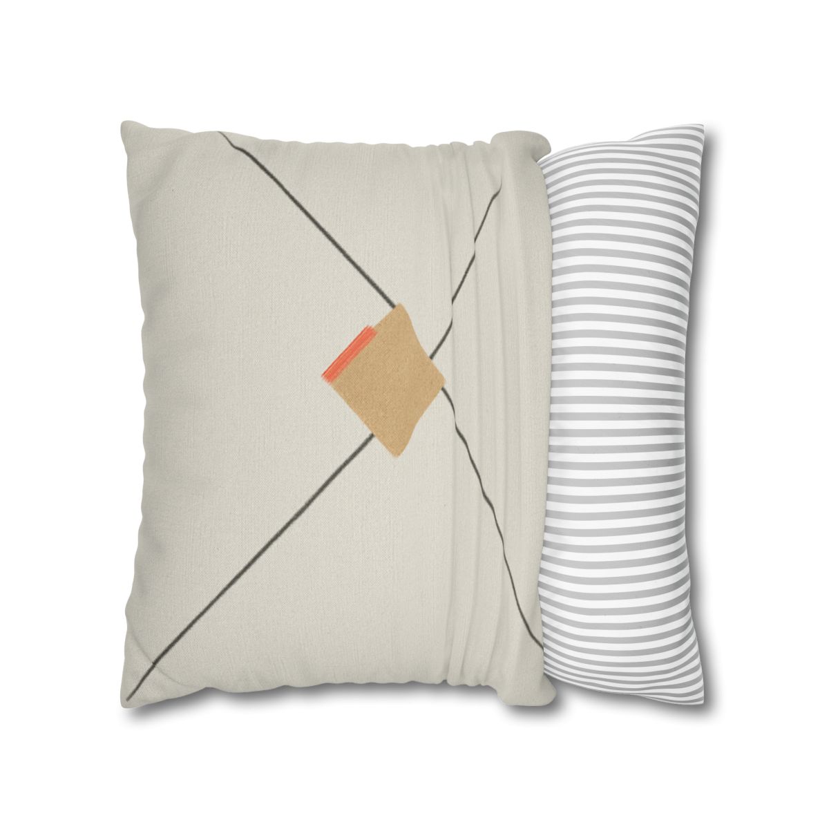 Diagonal Pair And Resting Square soft cotton pillow cases