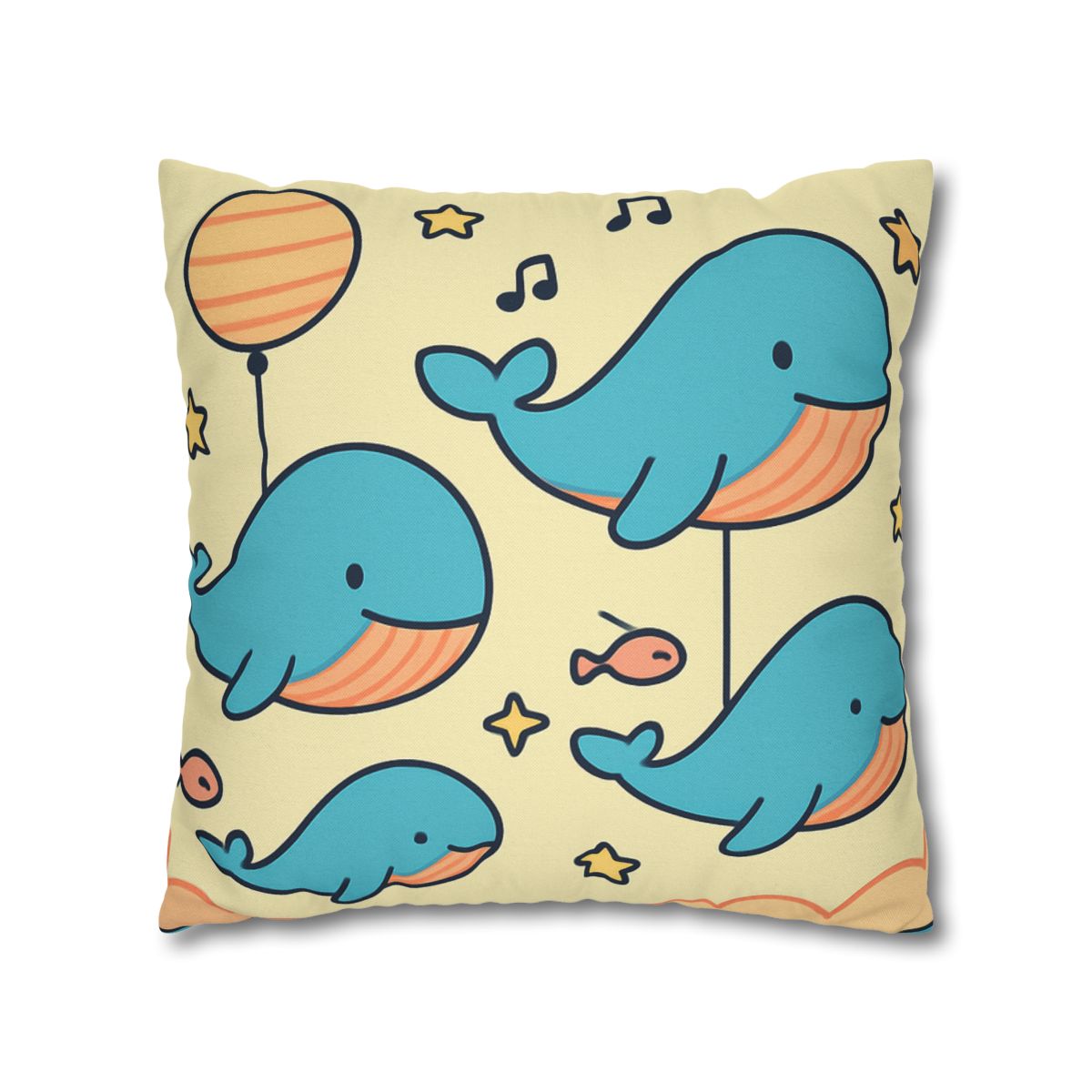 Cosmic Whale Parade personalized pillow covers