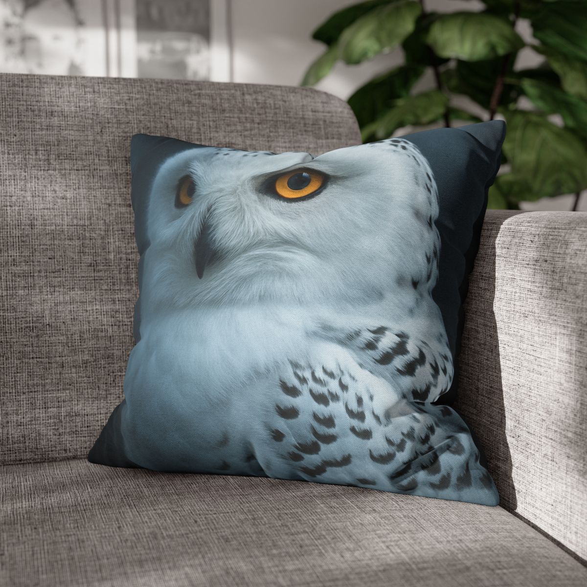 Midnight Watch Snowy Owl personalized pillow covers