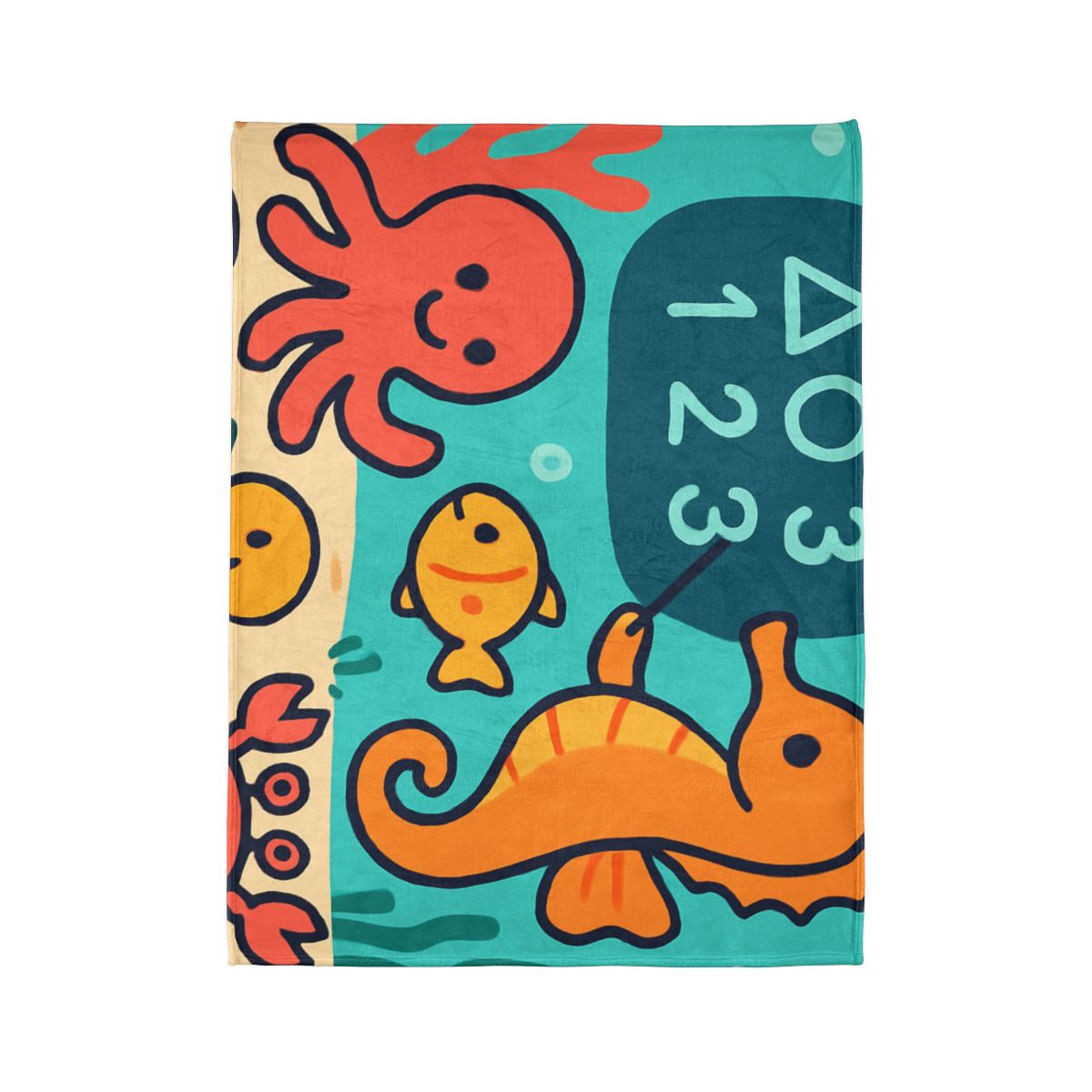 Coral Classroom With The Seahorse Teacher custom blankets